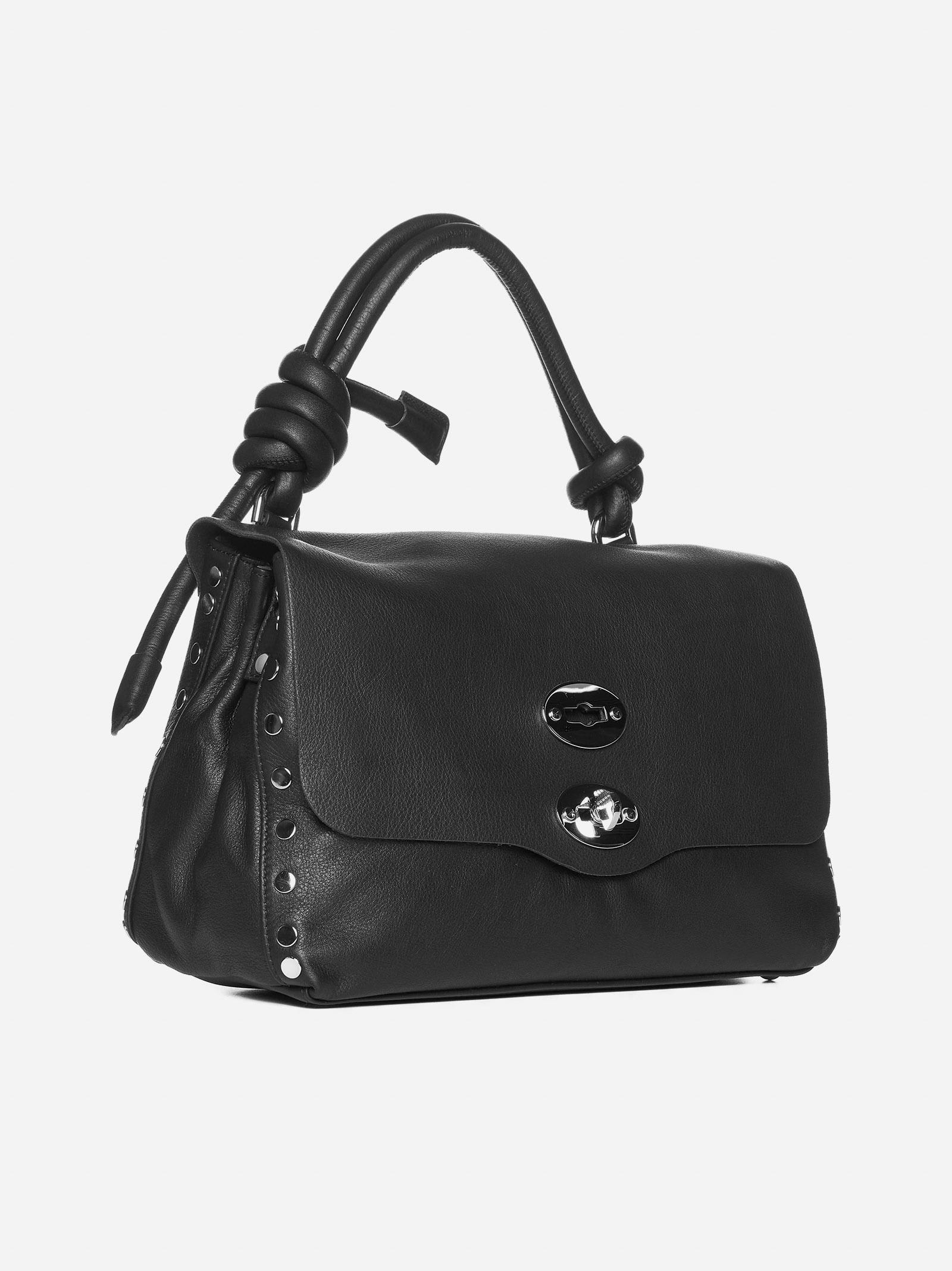 Shop Zanellato Postina Piuma Knot S Leather Bag In Nero