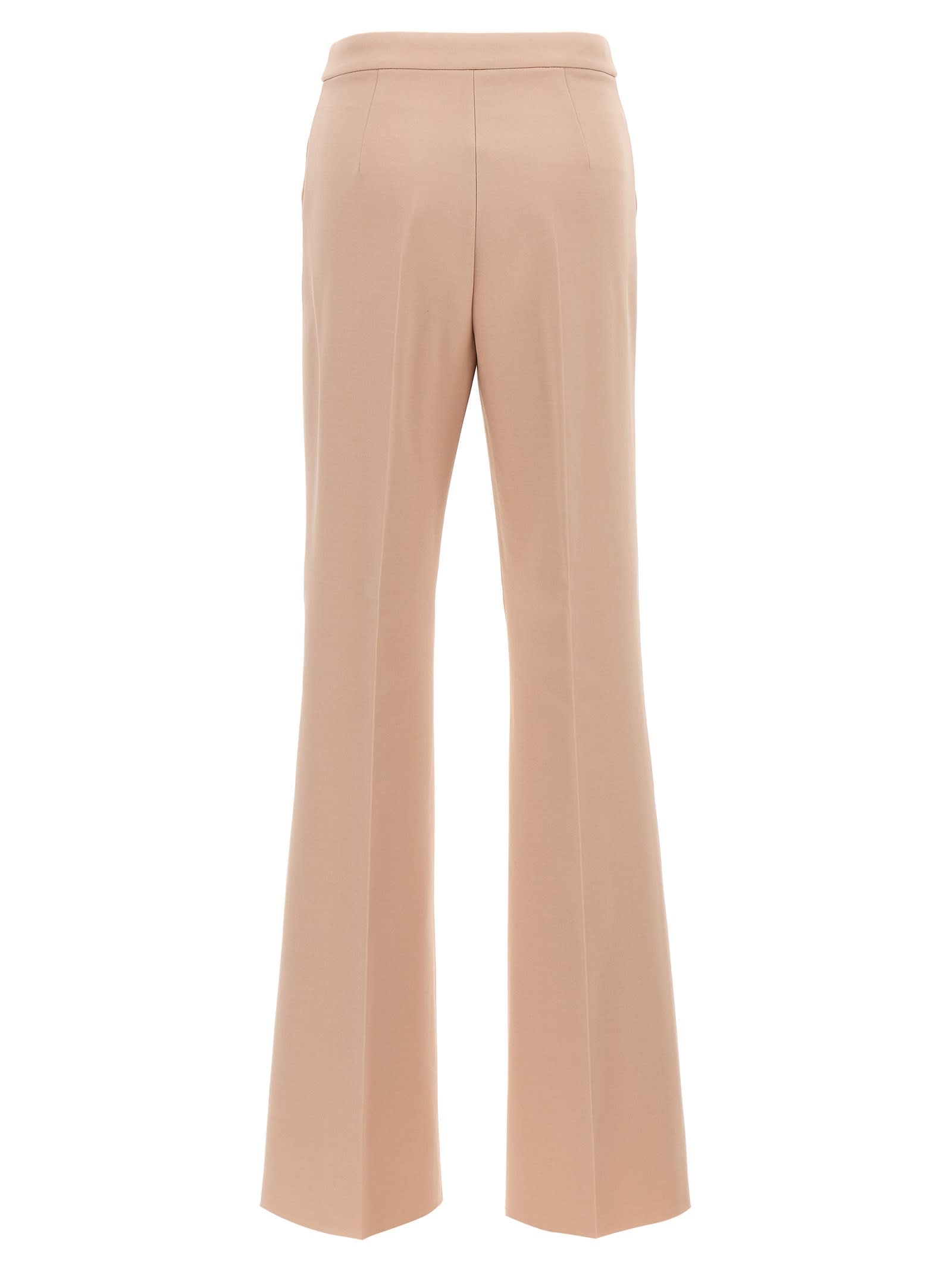 Max Mara Trousers Flared Leg Belt Loops In Pink