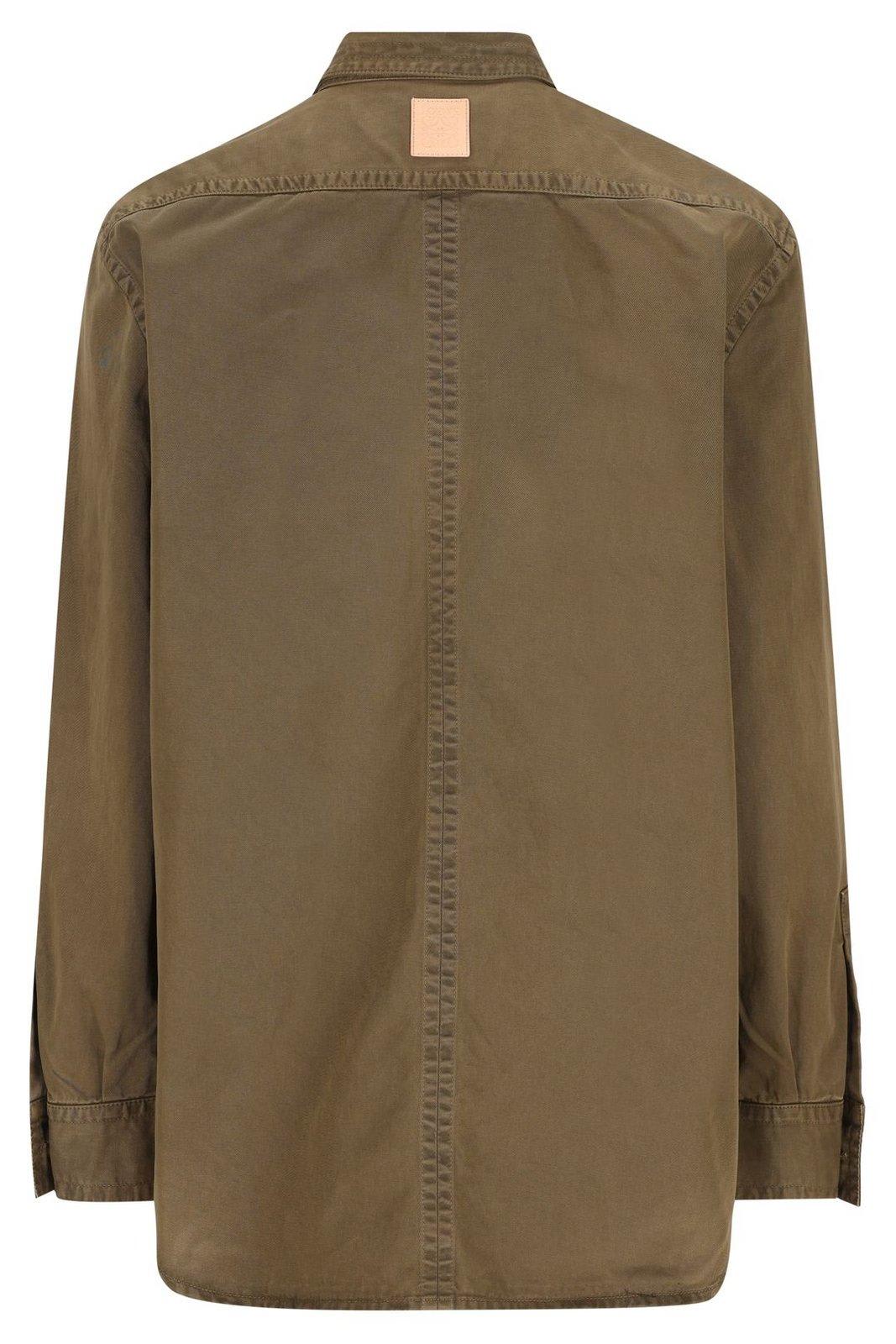 Loewe Cotton Overshirt In Green