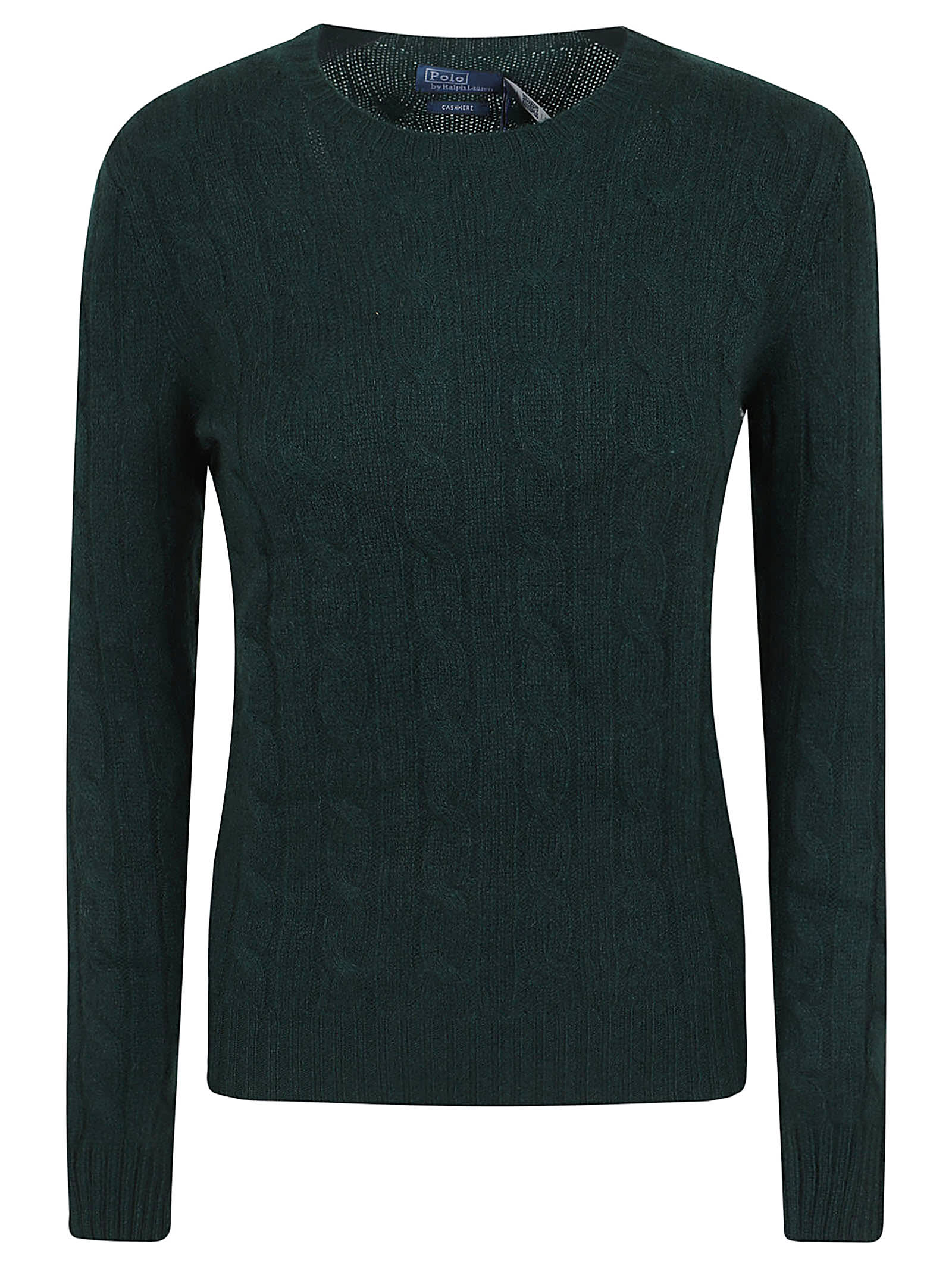 Polo Ralph Lauren Julianna Cable Knit Crewneck Pullover In Moss Agate