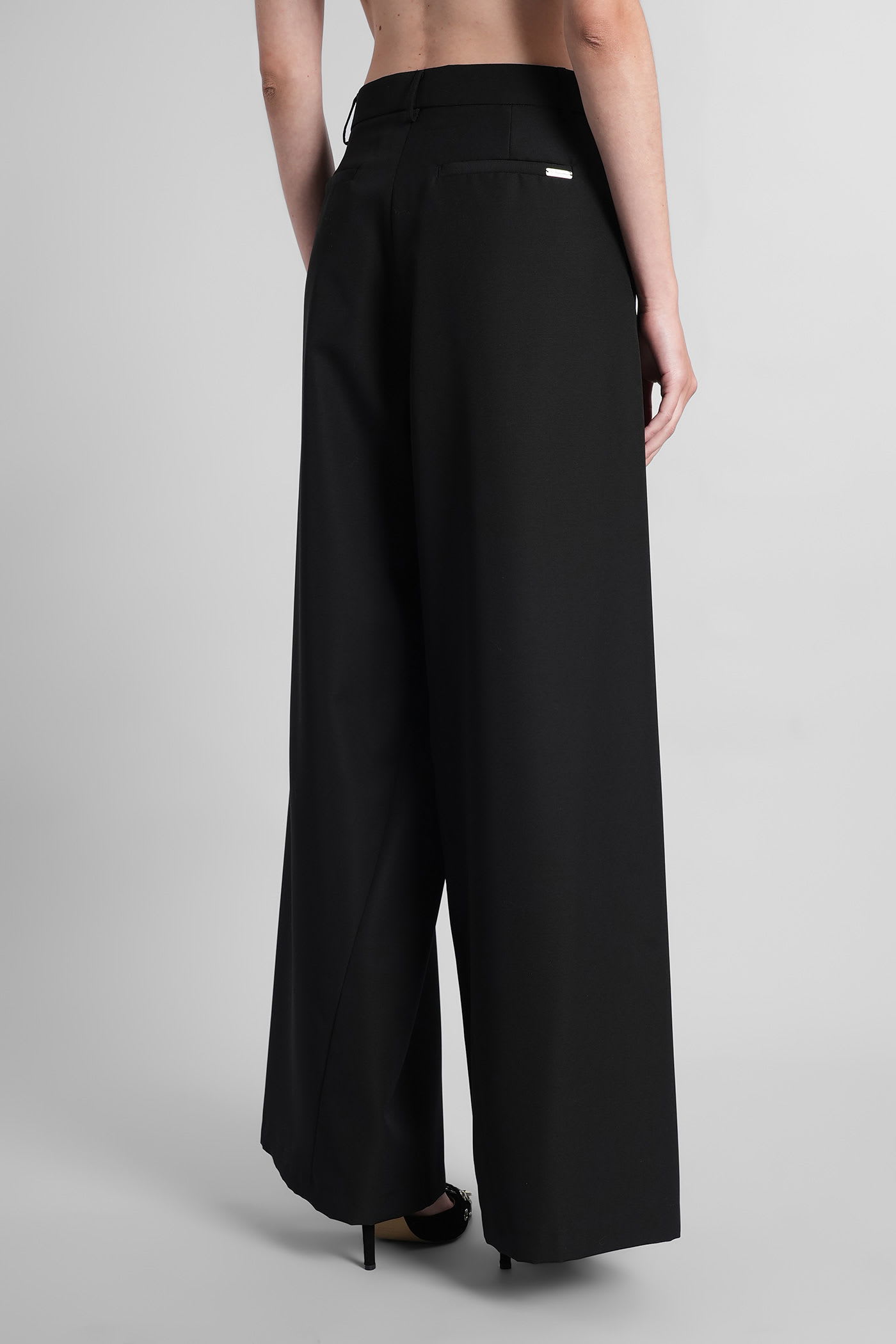 Blumarine Hose Mit Weitem Bein In Black