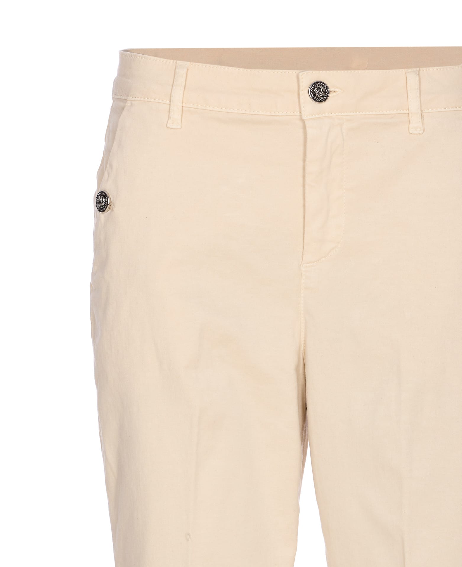 Liu •jo Button-fastening Embellished-pocket Trousers In Neutral