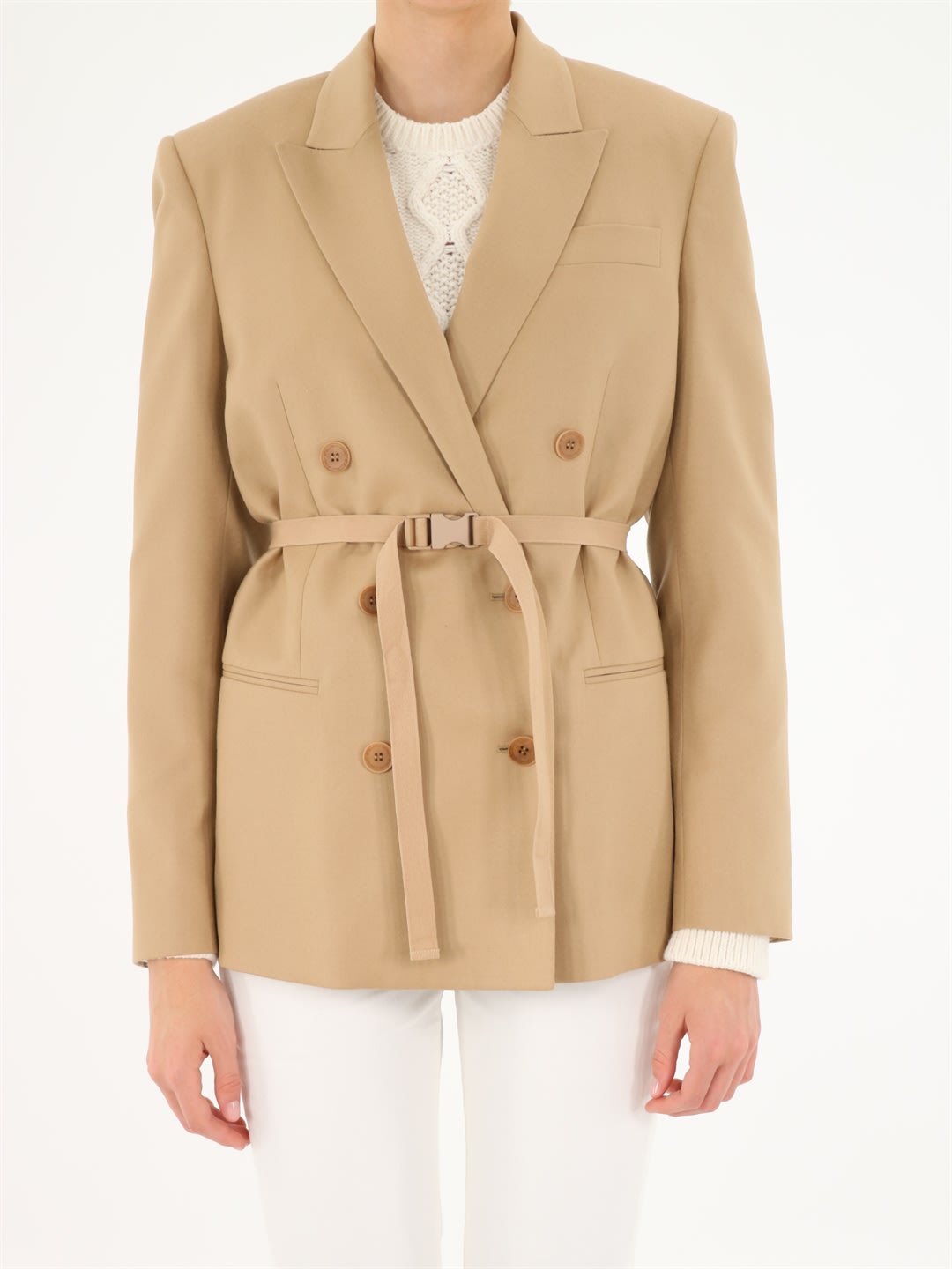 Photo of  Stella McCartney Double-breasted Tailored Wool Jacket- shop Stella McCartney jackets online sales