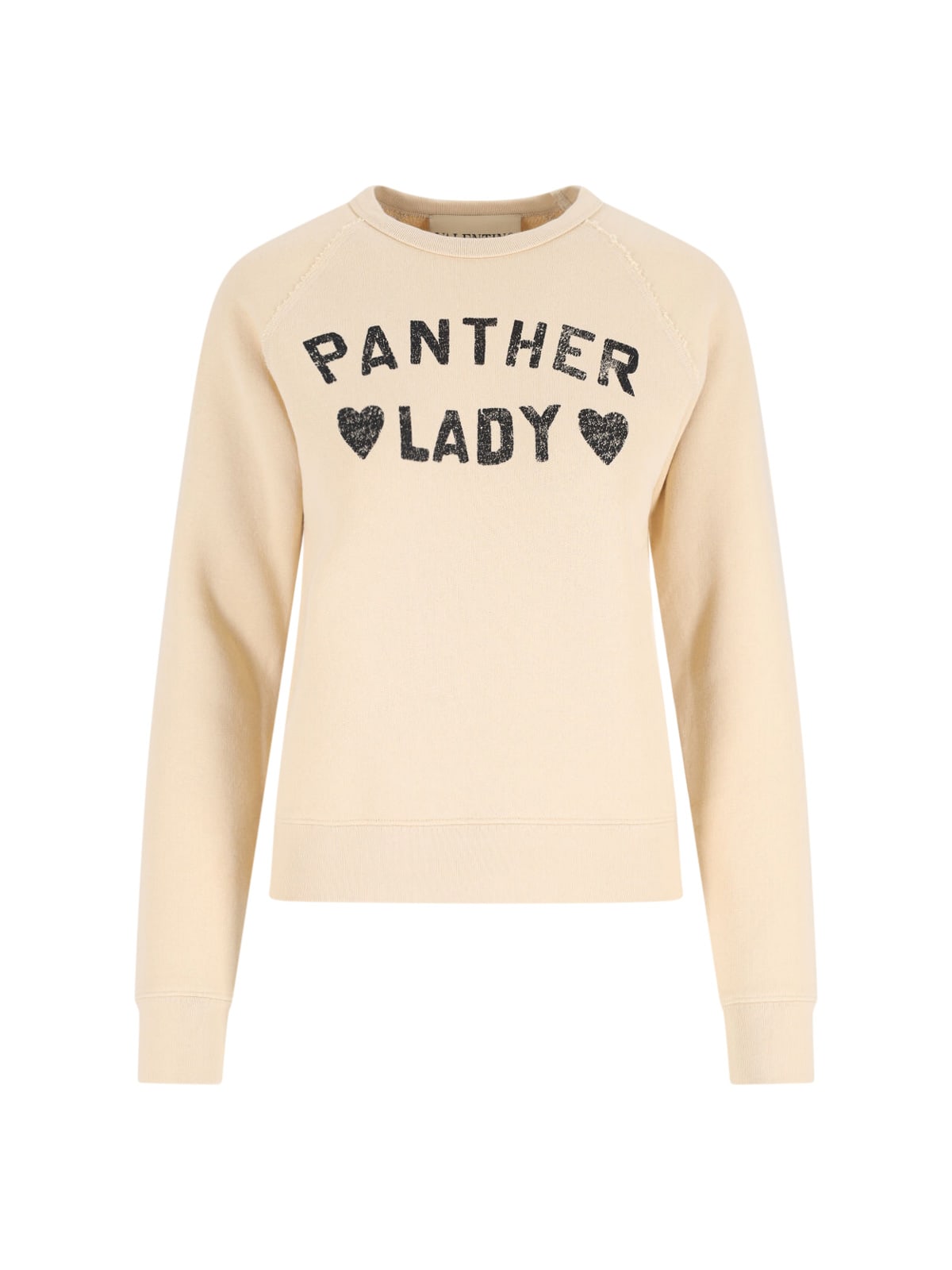 Valentino Graphic Print Cotton Sweatshirt With Raglan Sleeves In Neutral
