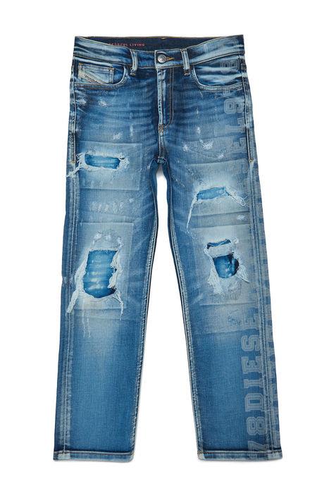 Diesel Kids' 2010-j Trousers  Jeans 2010 Straight With Laser Print In Blue Denim