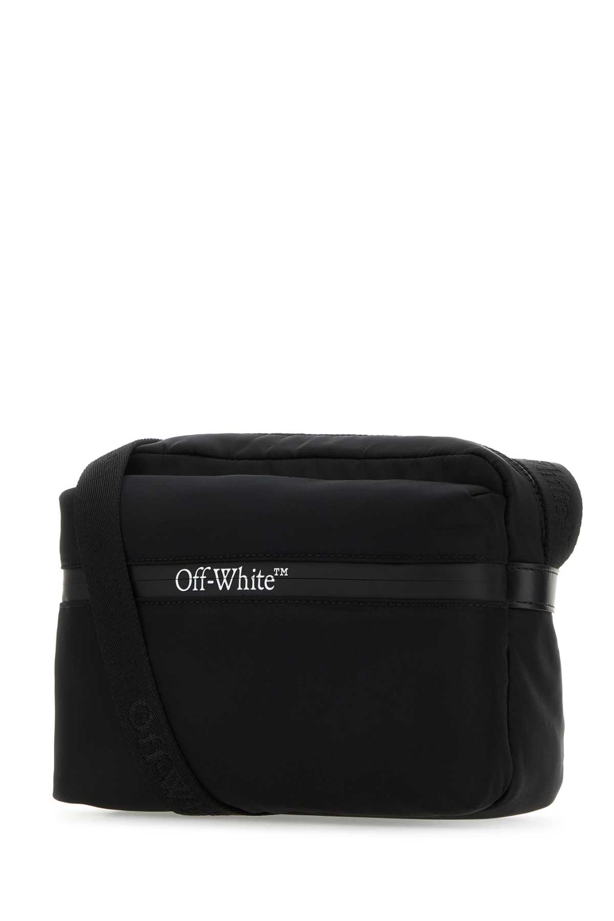Shop Off-white Black Nylon Outdoor Crossbody Bag In 1000