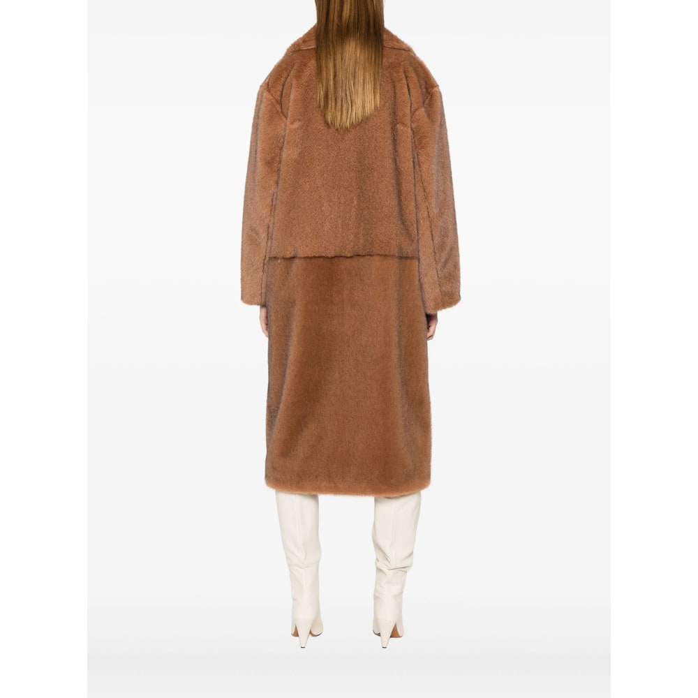 Antonelli Brown Tailored Coat With Structured Fit In Brown