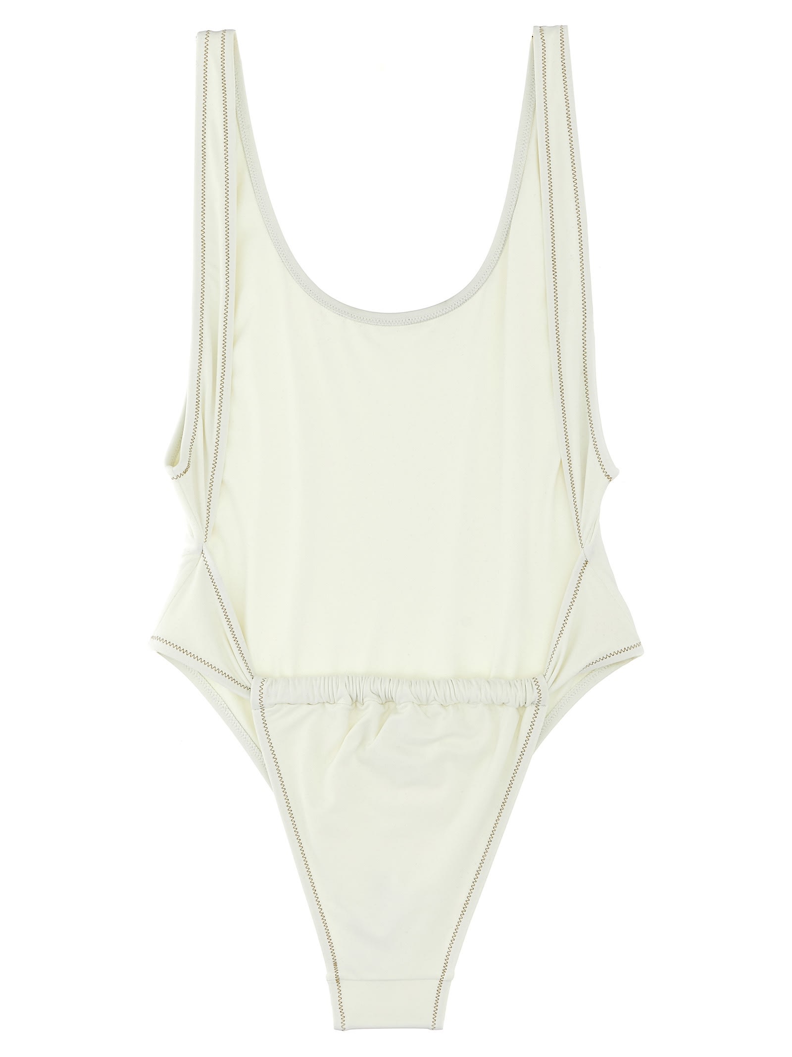 Shop Reina Olga Pamela One-piece Swimsuit In White