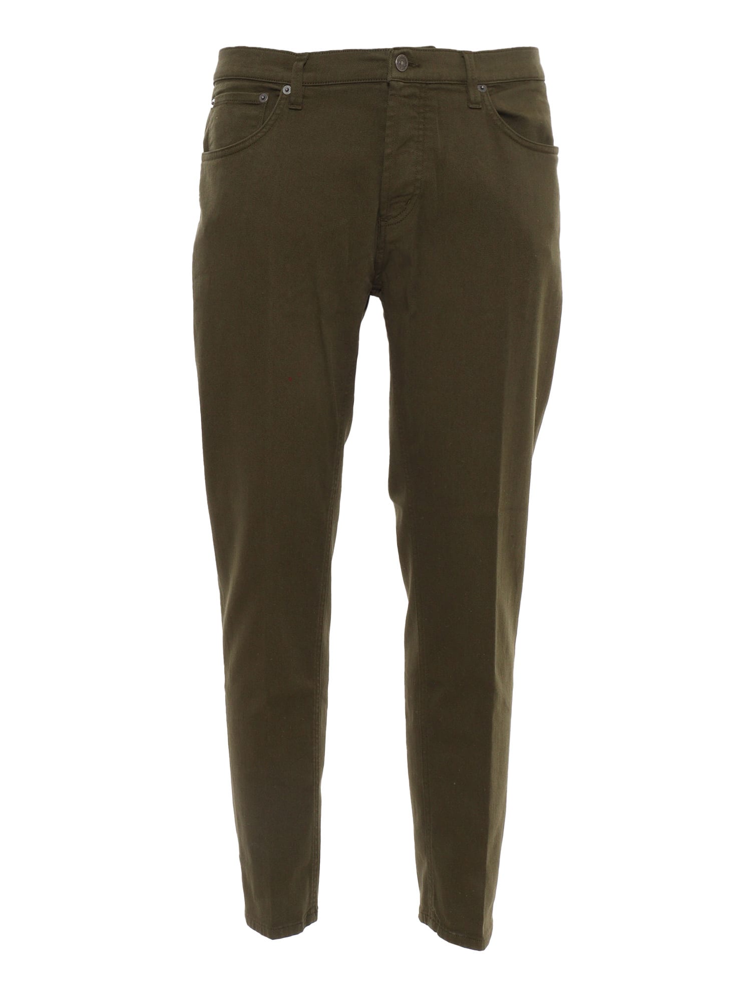 Shop Dondup Dark Green Trousers