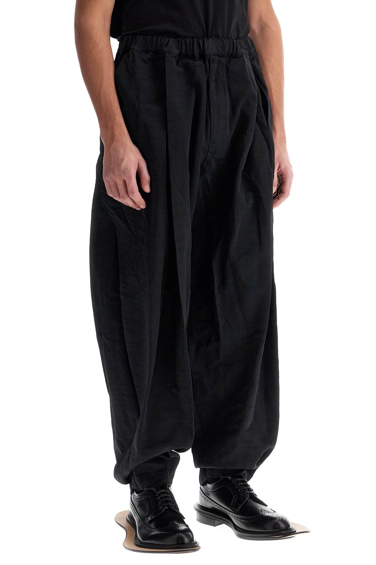 Shop Black Comme Des Garçons Harem Pants With Pleats In Black (black)