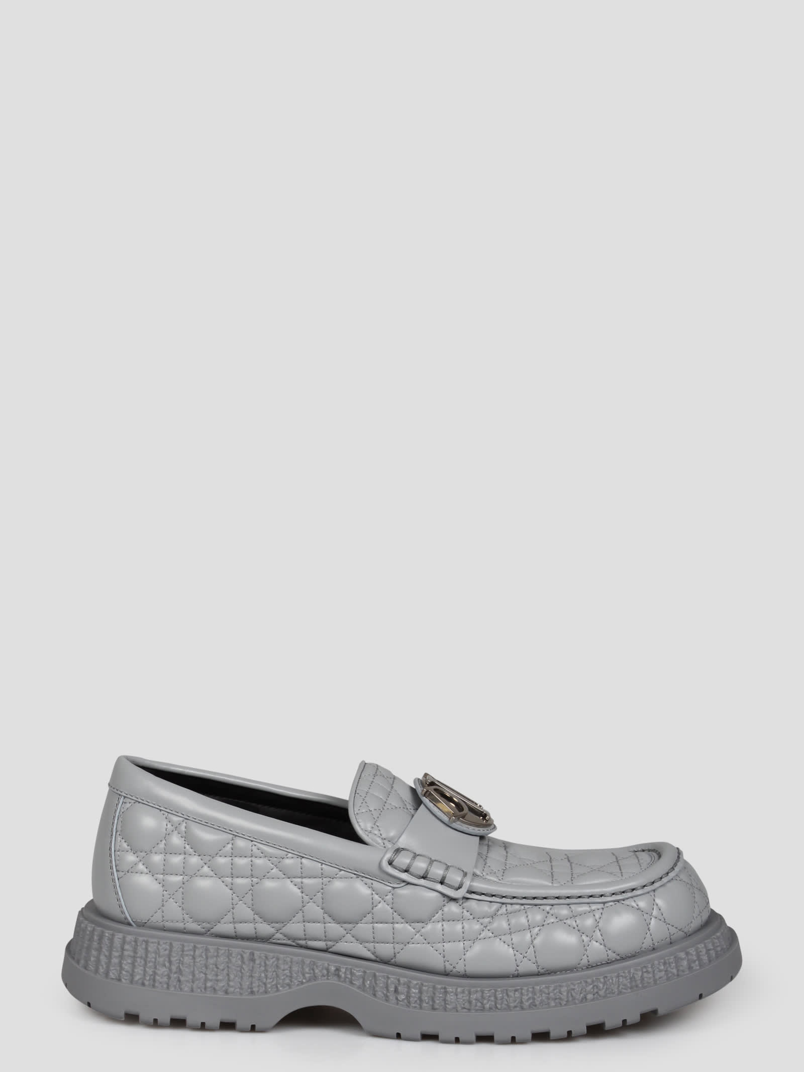 Shop Dior Buffalo Loafer In Grey