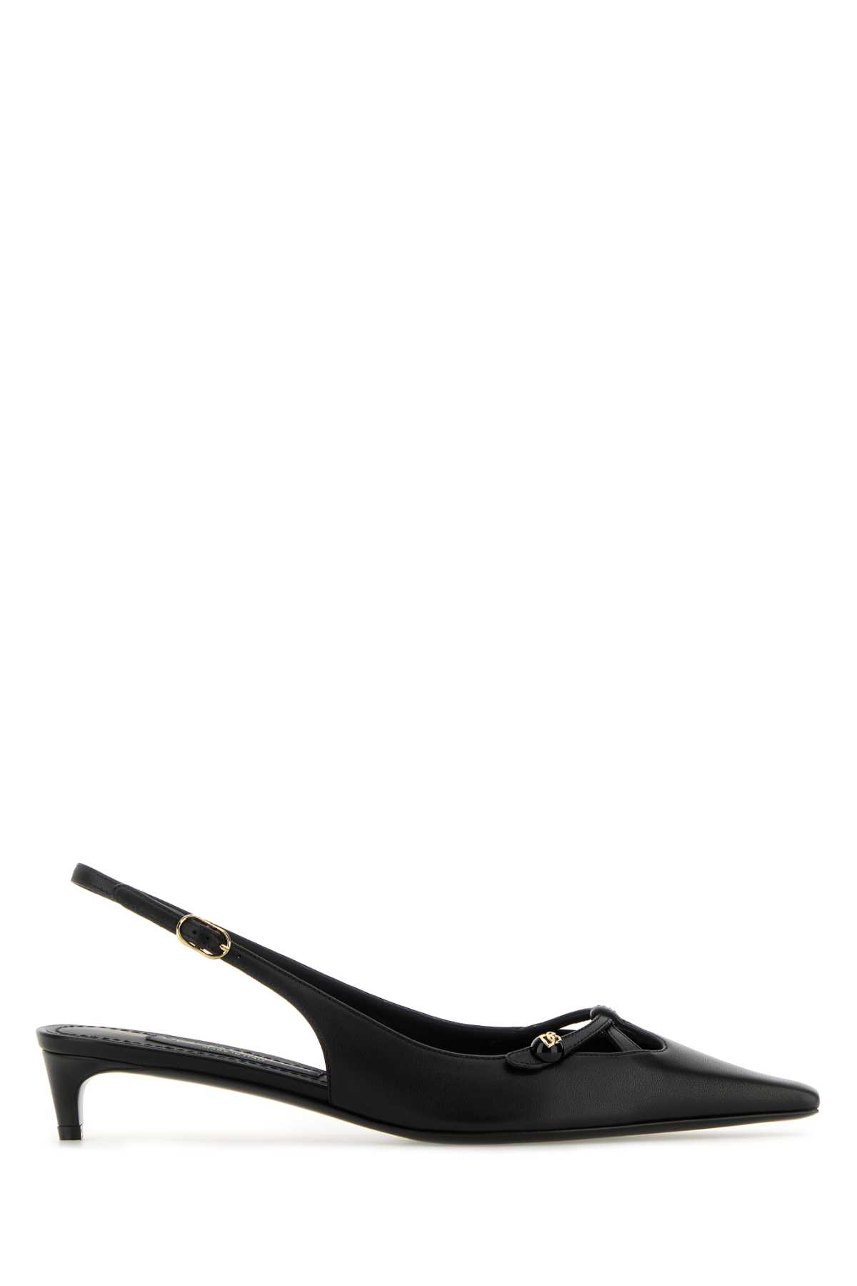 Shop Dolce & Gabbana Black Nappa Leather Pumps In Nero