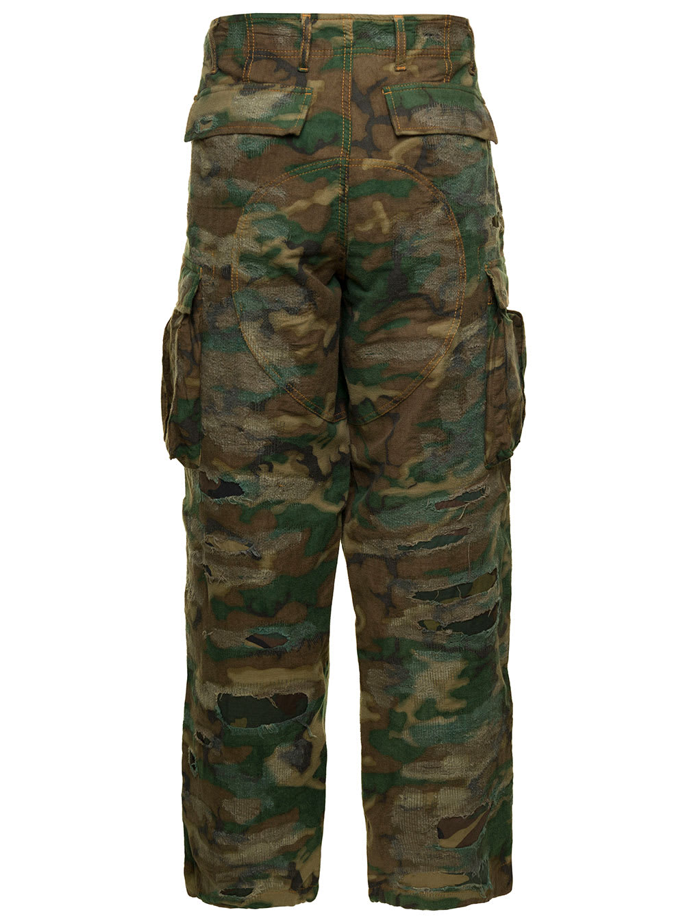 Shop Givenchy Cargo Camouflage Washed Look 16 In Brownkhaki