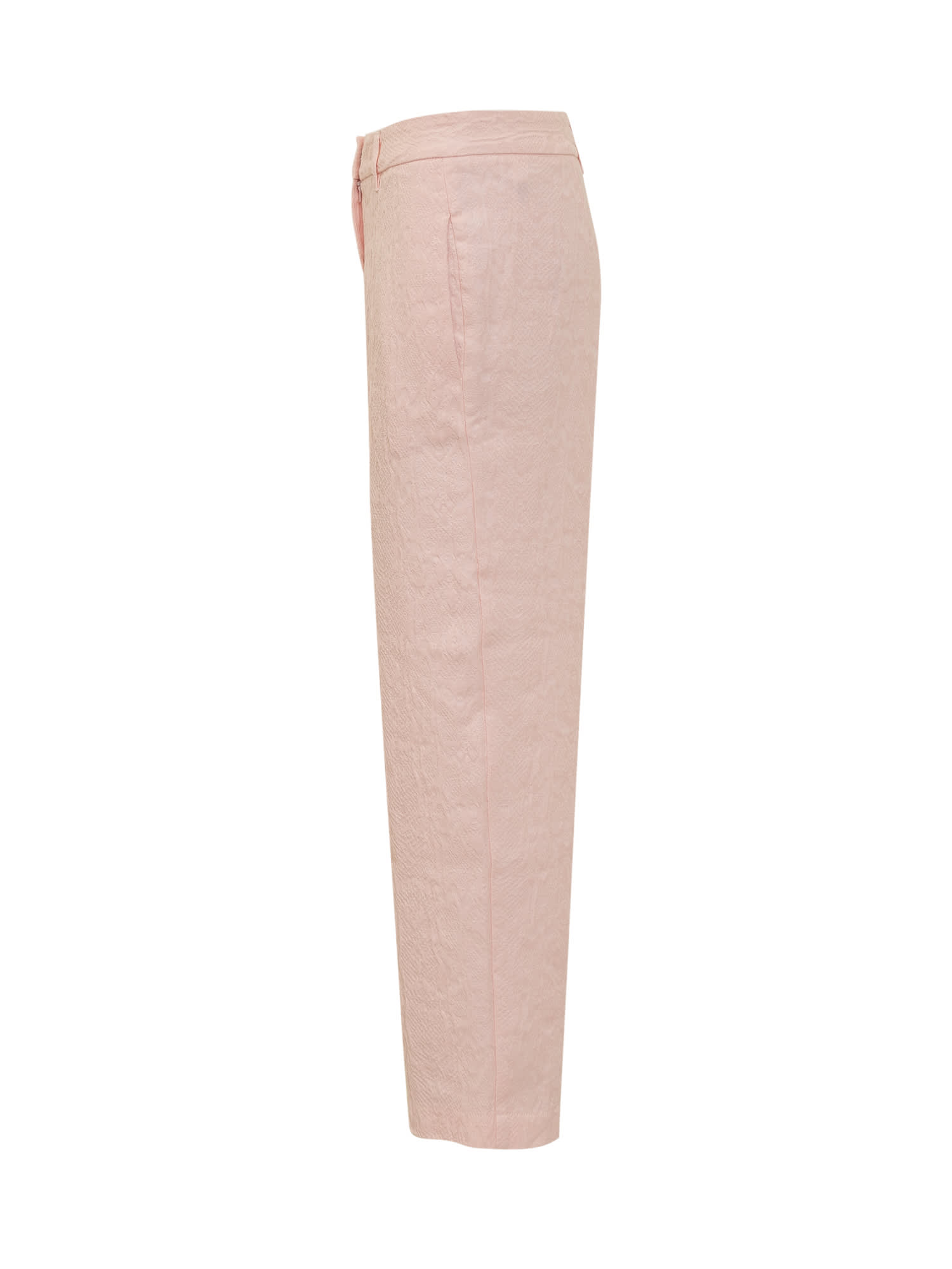 Shop Forte Forte Jacquard Trousers In Rose