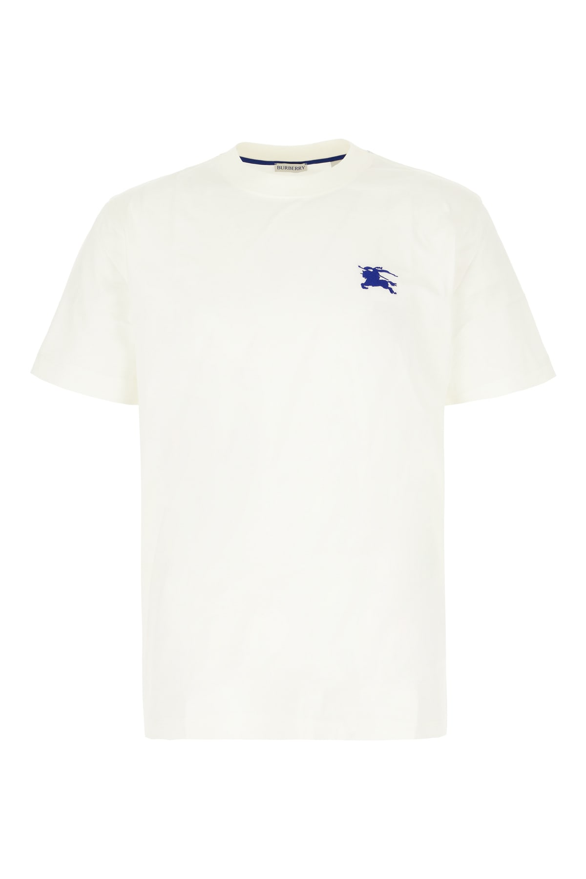 Burberry Ivory Cotton T-shirt In Salt