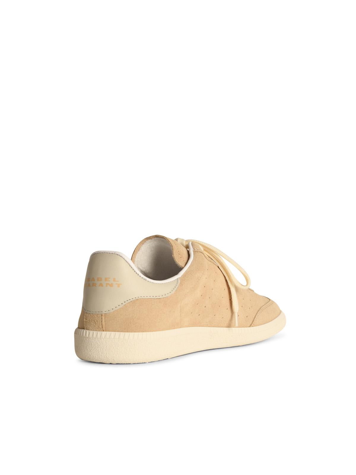 Shop Marant Etoile Bryce Beige Suede Sneakers