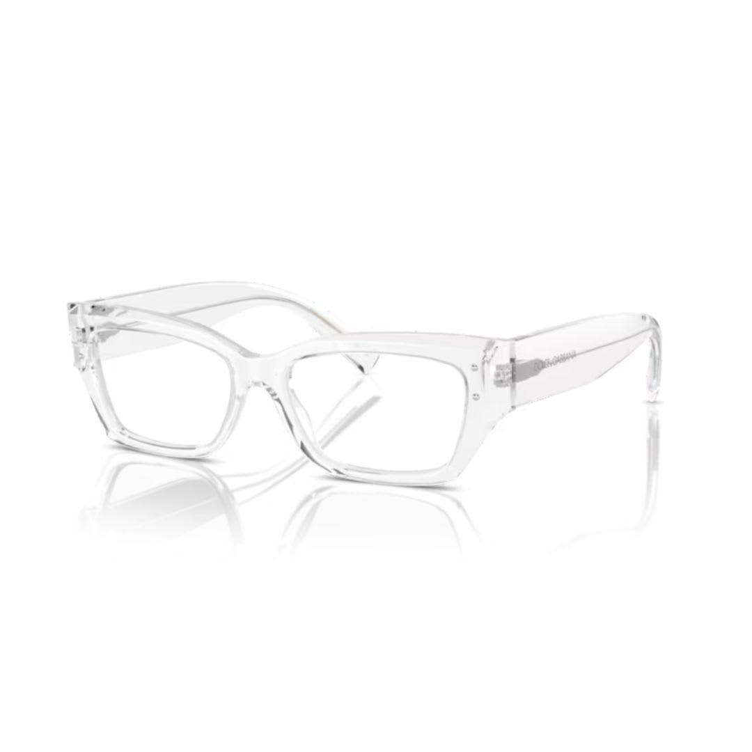 Dolce & Gabbana Transparent-design Rectangle-frame Glasses In White