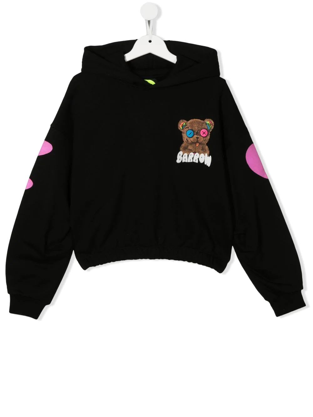 Barrow Kids Black Hoodie With Front And Back Screen Printing