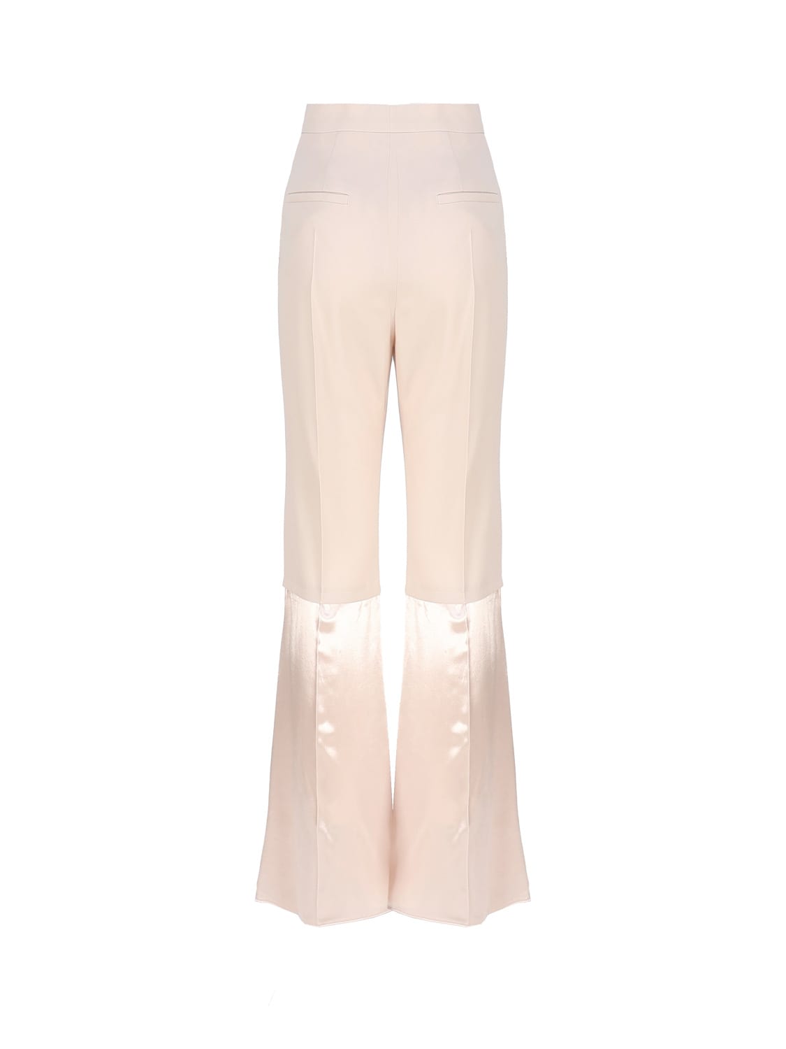 Shop Fendi Beige Gabardine Trousers In White