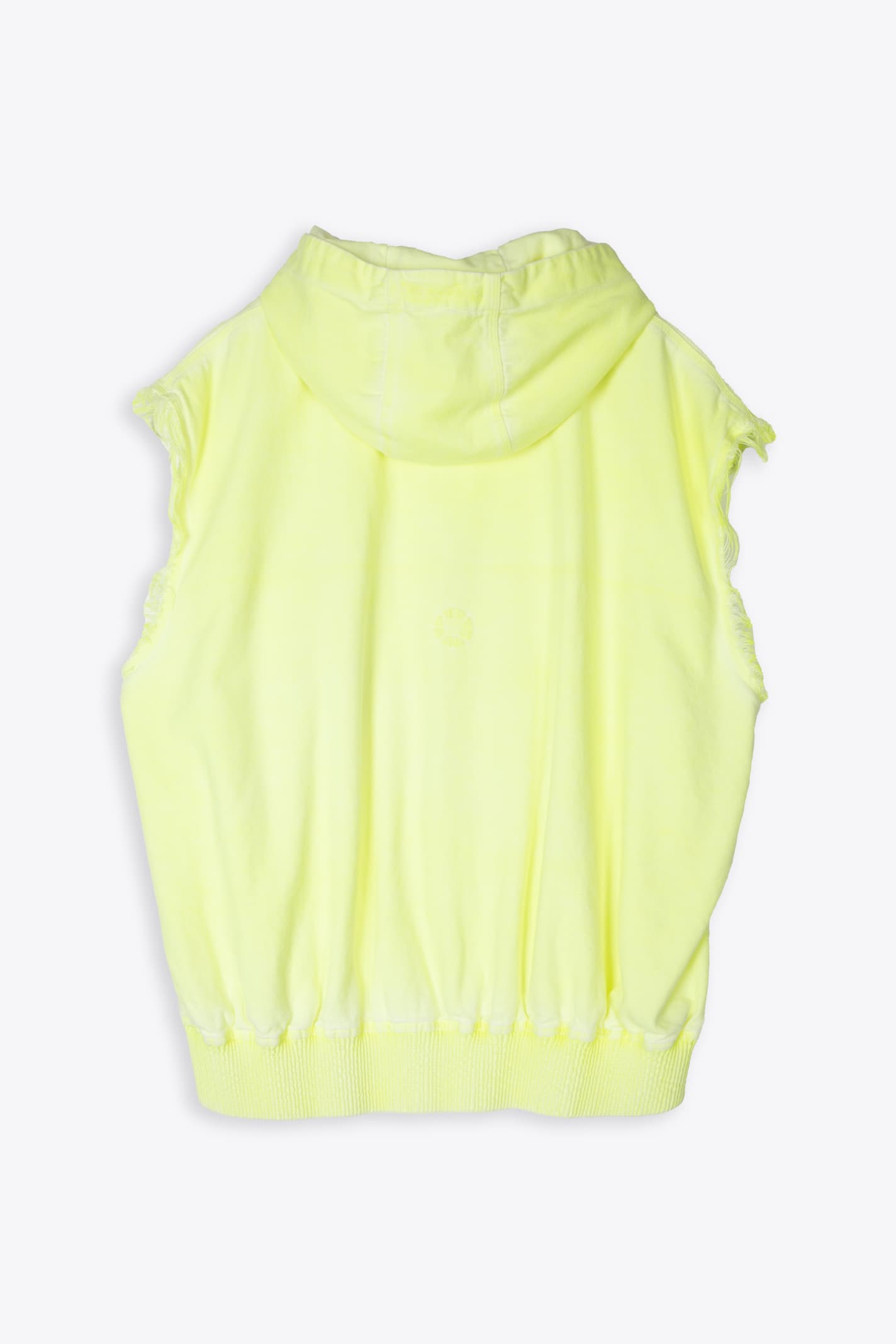 Shop Alyx Sleeveless Skate Jacket Neon Yellow Canvas Hooded Vest - Sleeveless Skate Jacket In Washed Out Yellow