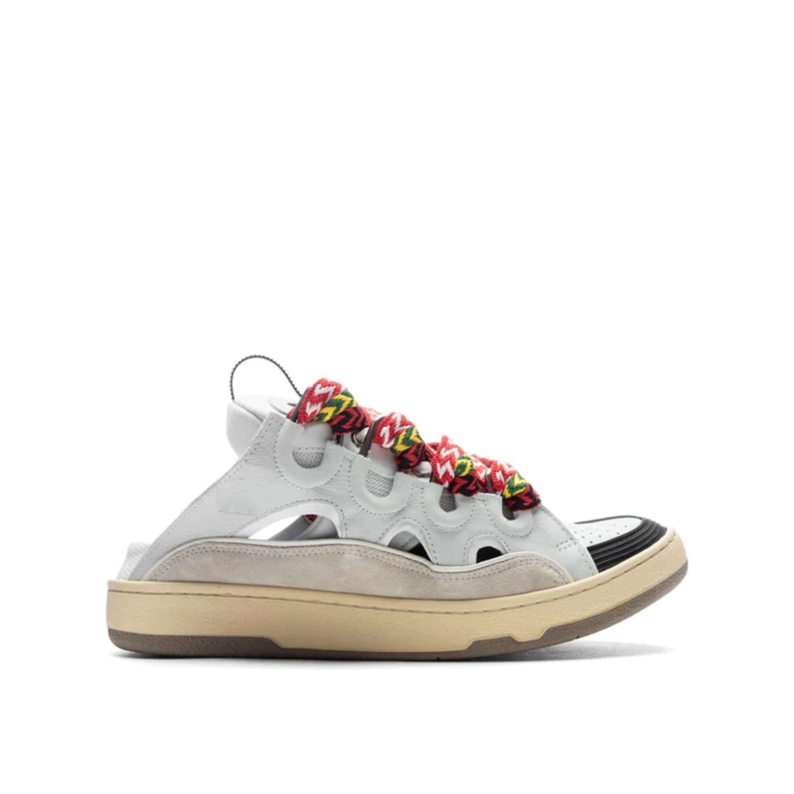 Shop Lanvin Curb Mules Sneakers In White