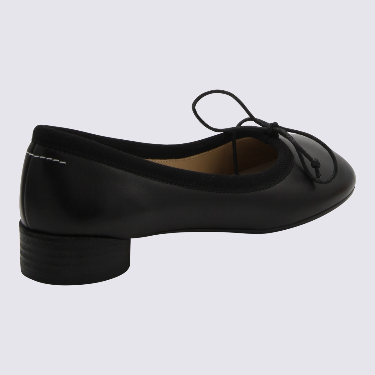 Shop Mm6 Maison Margiela Black Leather Tabi Pumps