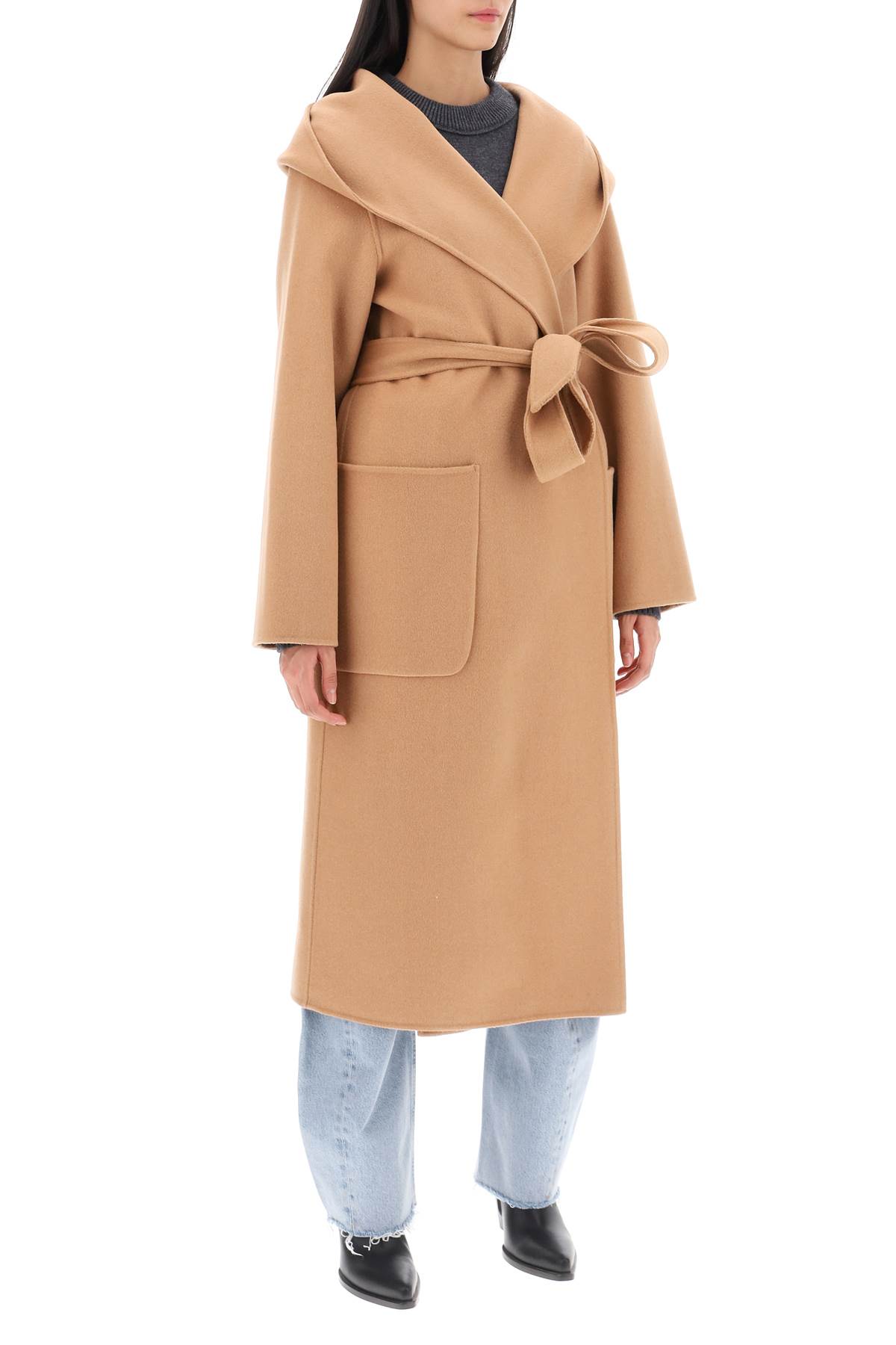 Shop Ivy & Oak Celia Edie Hooded Coat In Golden Camel (beige)