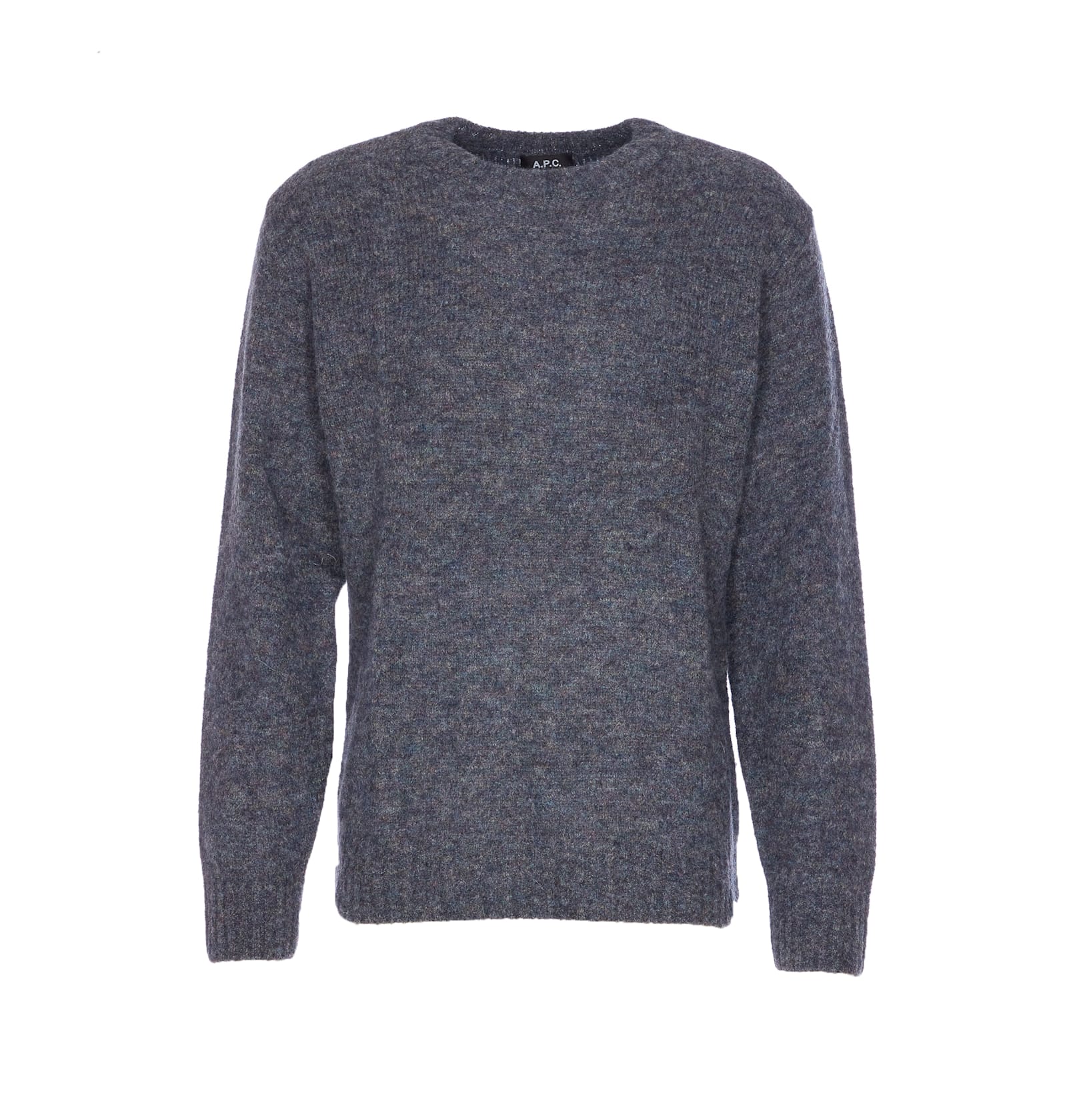 Apc A. P.c. Pull Lucas Sweater Pic Bleu Acier Chine In Gray