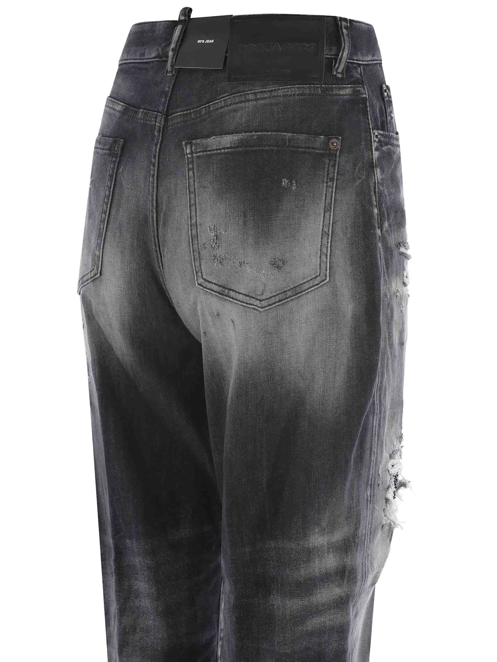 Shop Dsquared2 Jeans  Boston Made Of Stretch Denim In Black