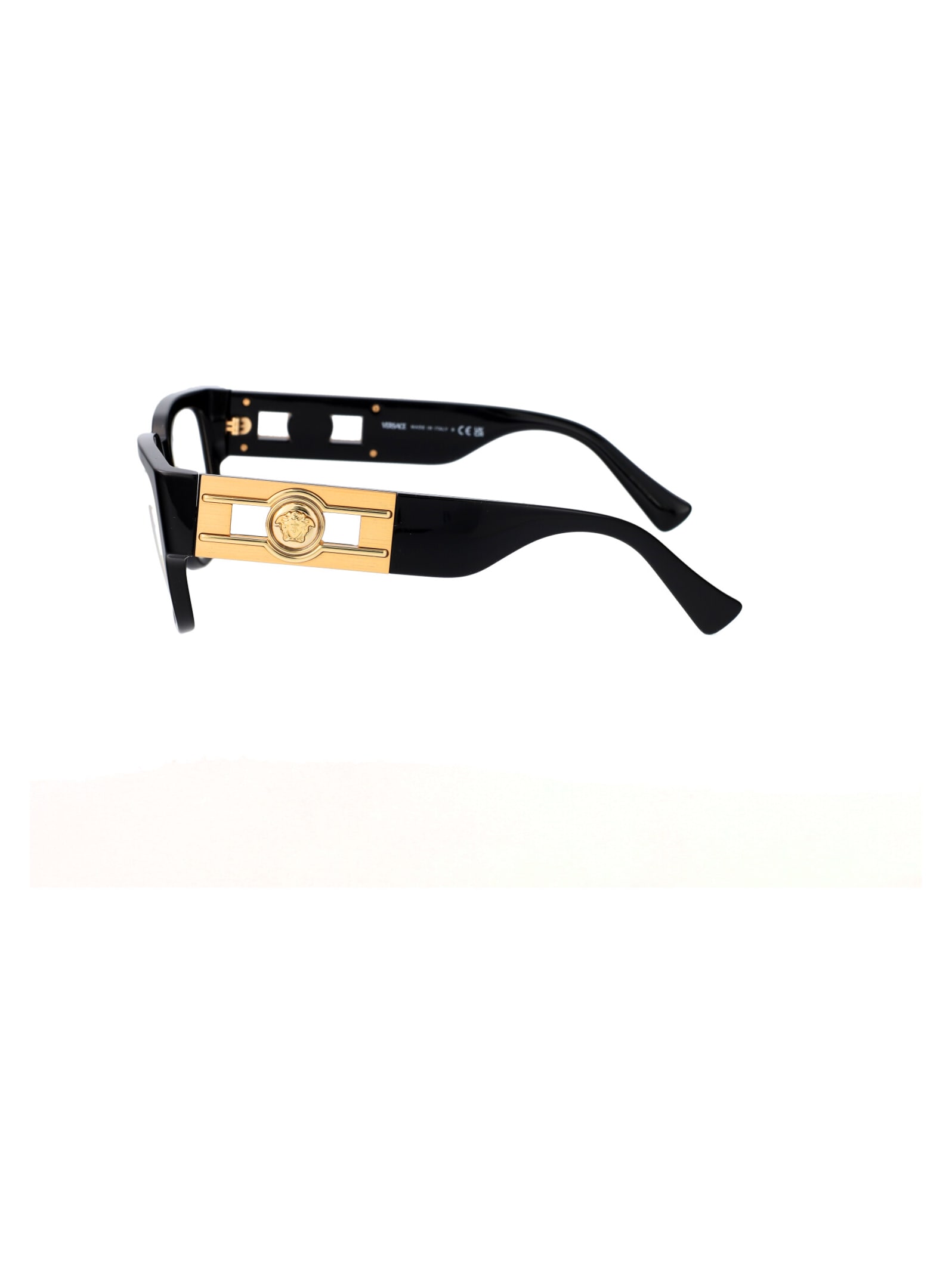 Shop Versace 0ve3350 Glasses In Gb1 Black