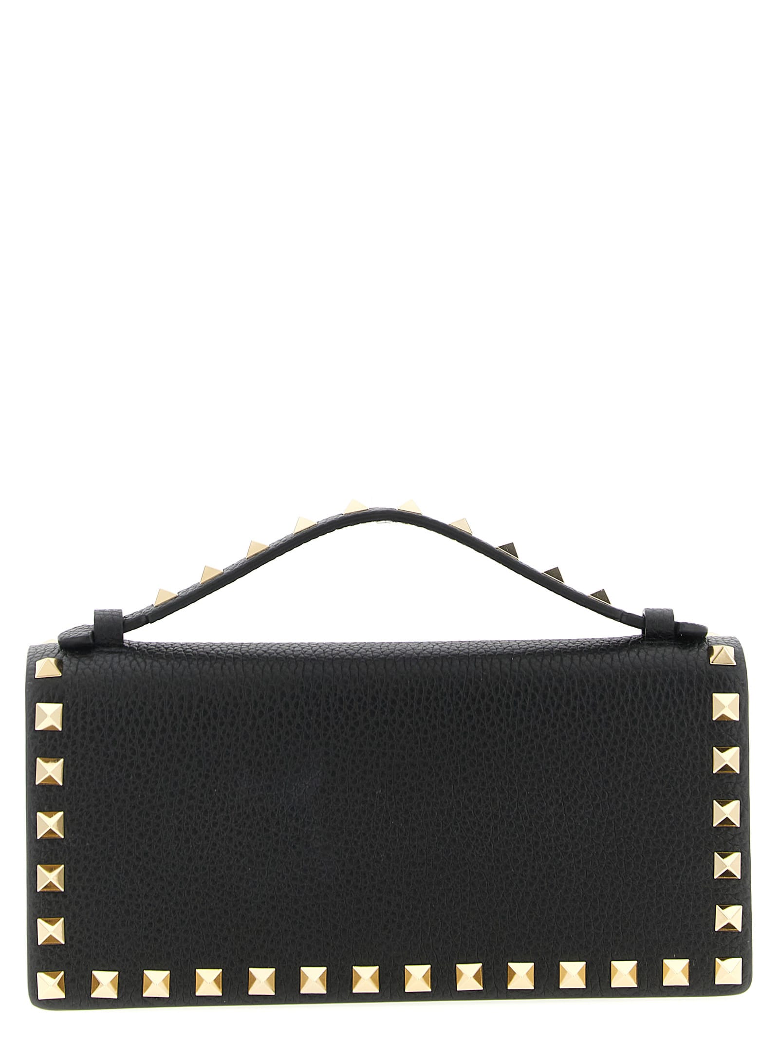 Valentino Garavani Rockstud Wallet On Chain In Black
