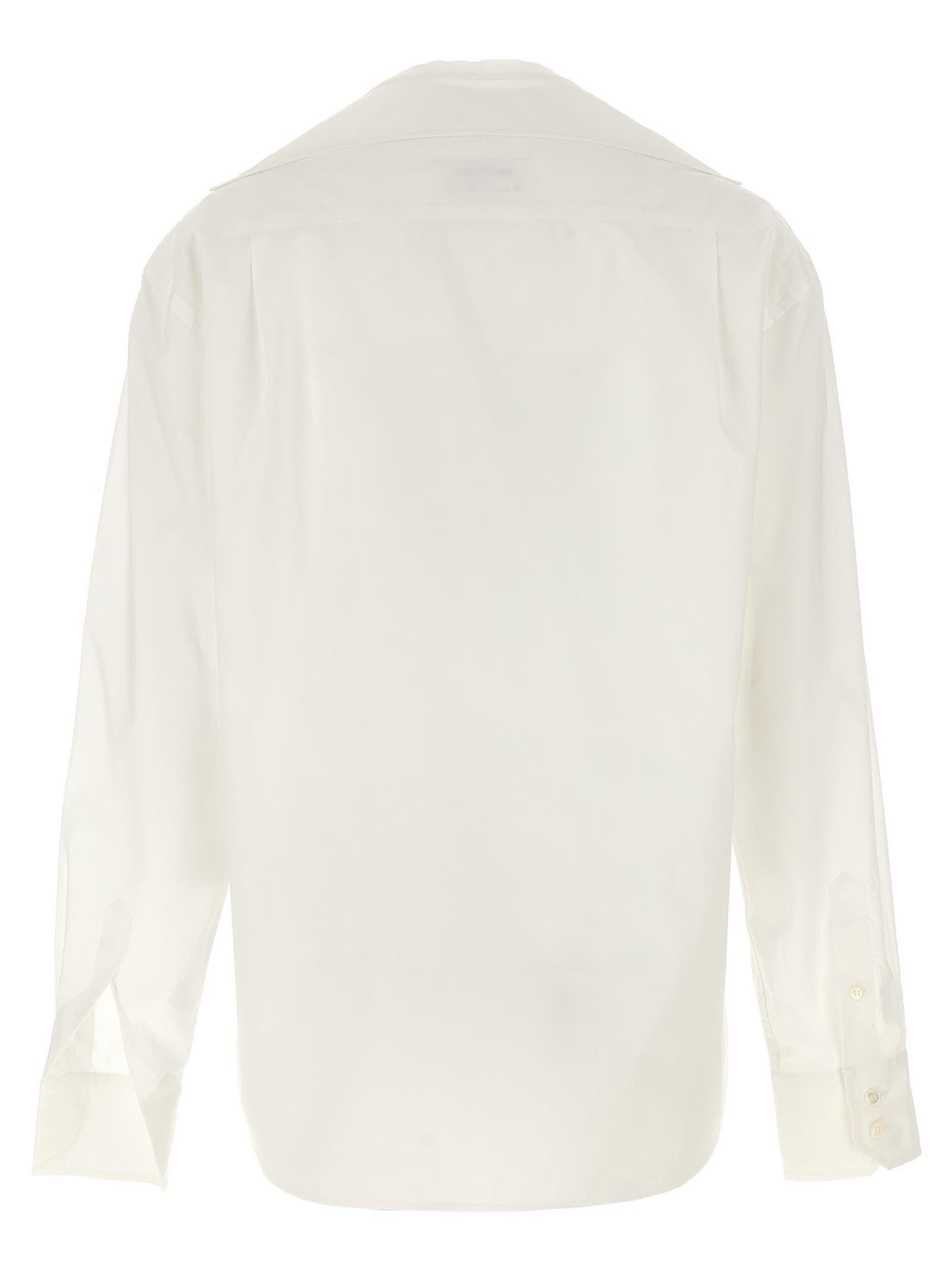 Shop Mm6 Maison Margiela V-neck Shirt In White