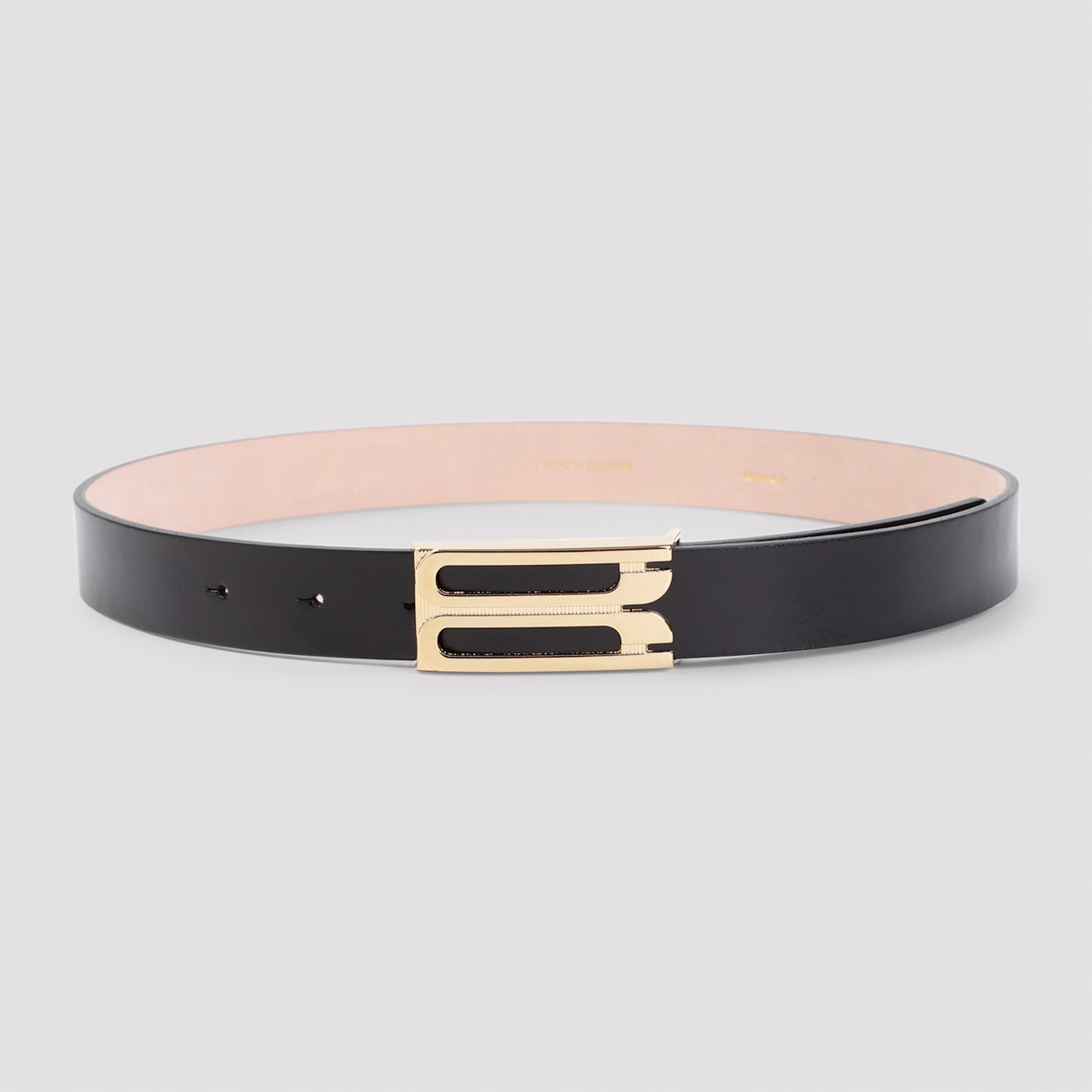 Shop Victoria Beckham Regular Buckle Belt In Black