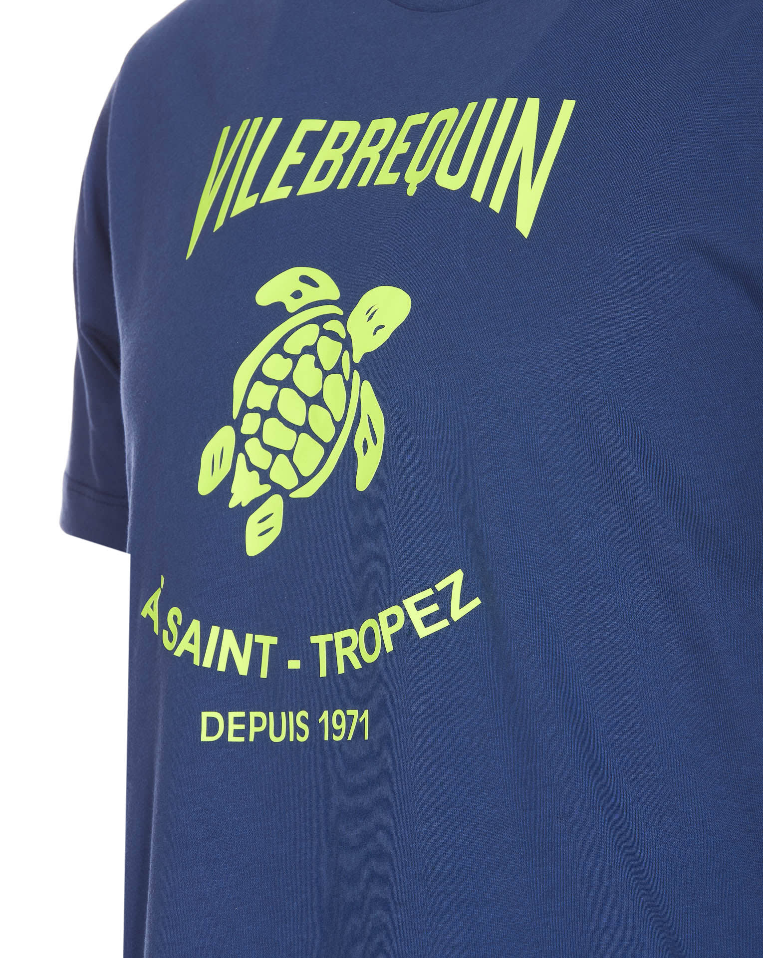 Shop Vilebrequin T-shirt Tortue Flockee In Blu