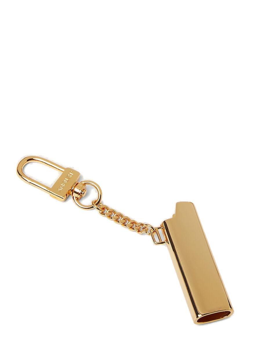 Shop Ambush Logo Lighter Case Keyring In Golden