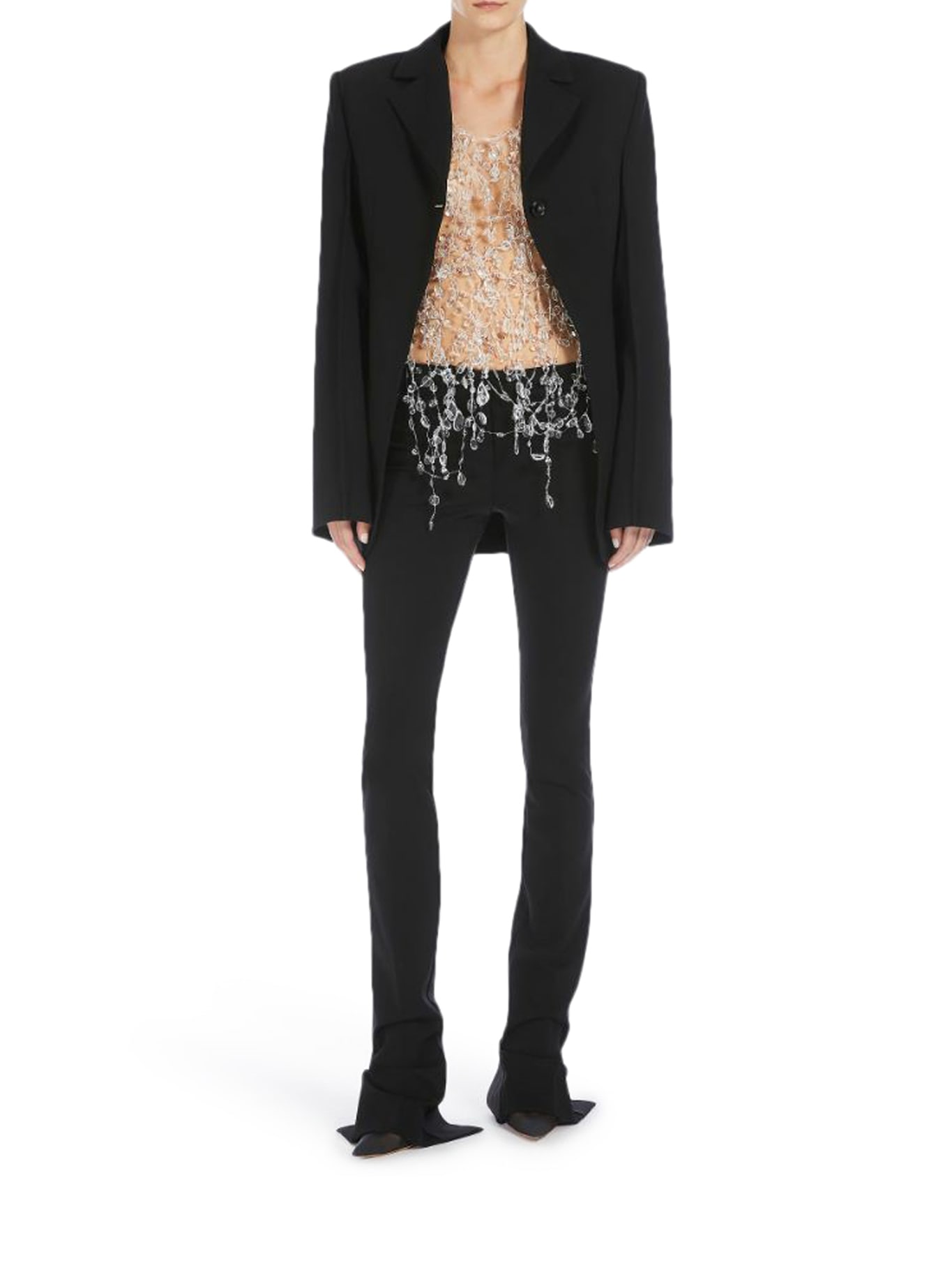 Sportmax Single-breasted Blazer In Stretch Viscose