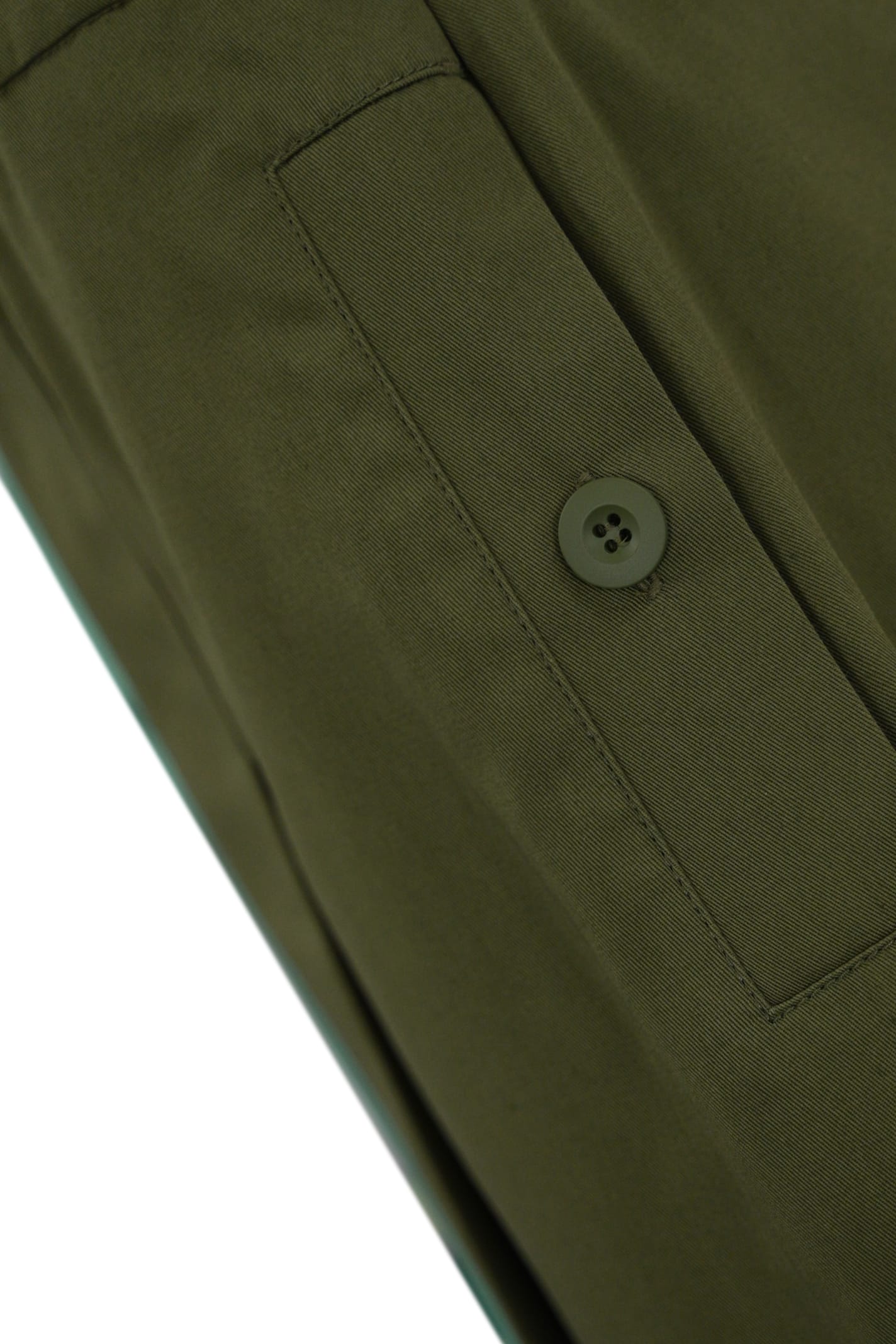 Weekend Max Mara Lallo Skirt In Printed Twill And Gabardine In Kaki