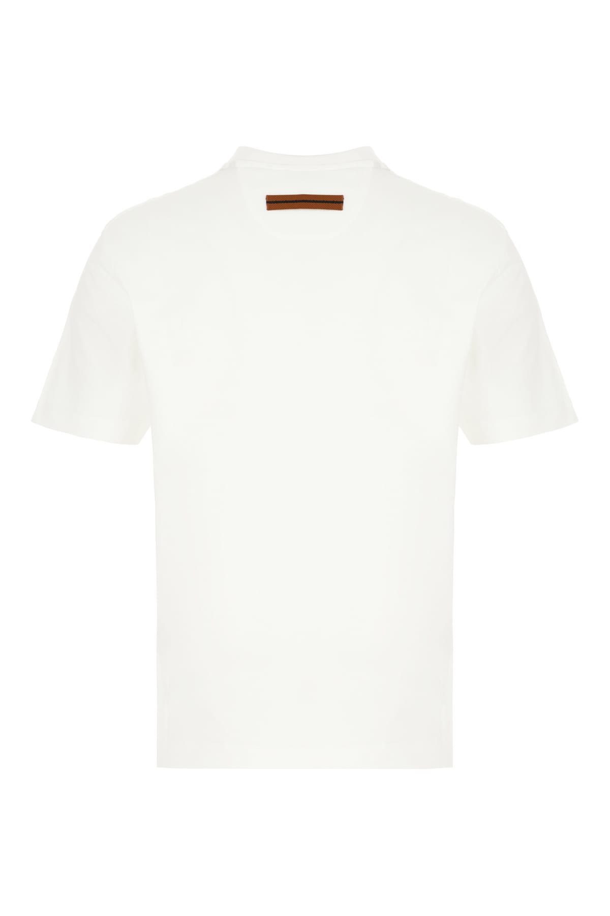 Shop Zegna White Cotton T-shirt