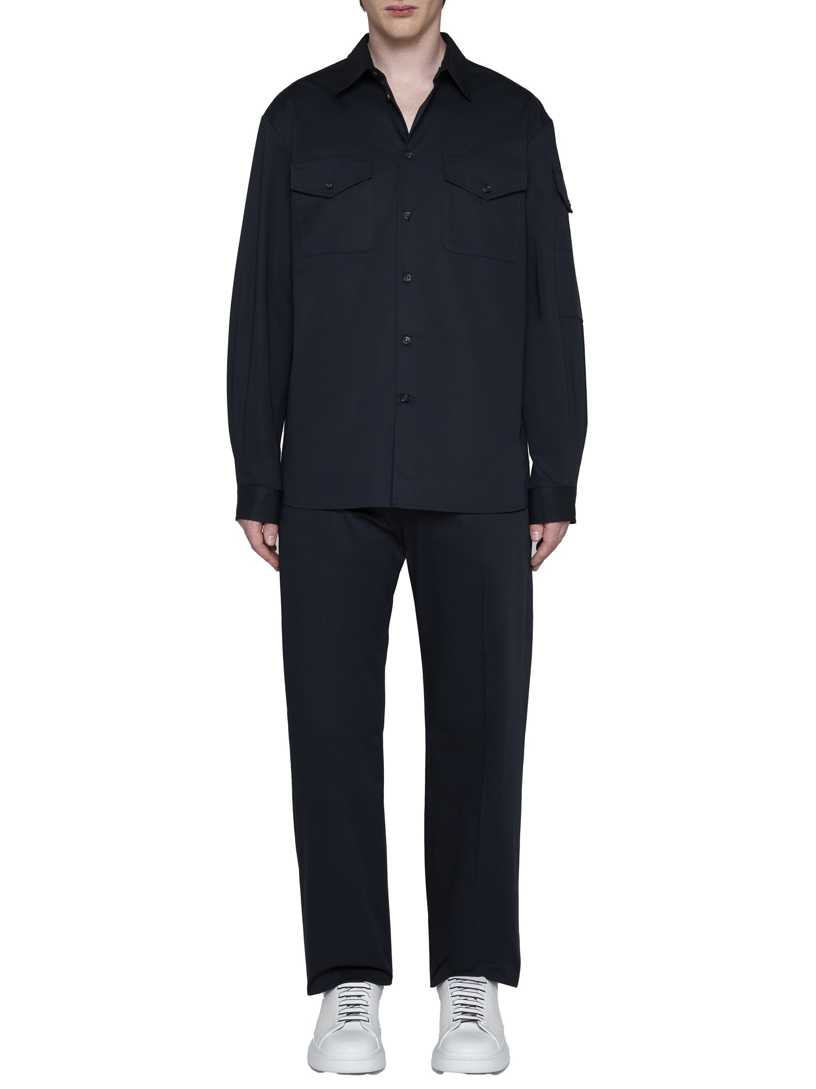 Shop Alexander Mcqueen Pants In Blue