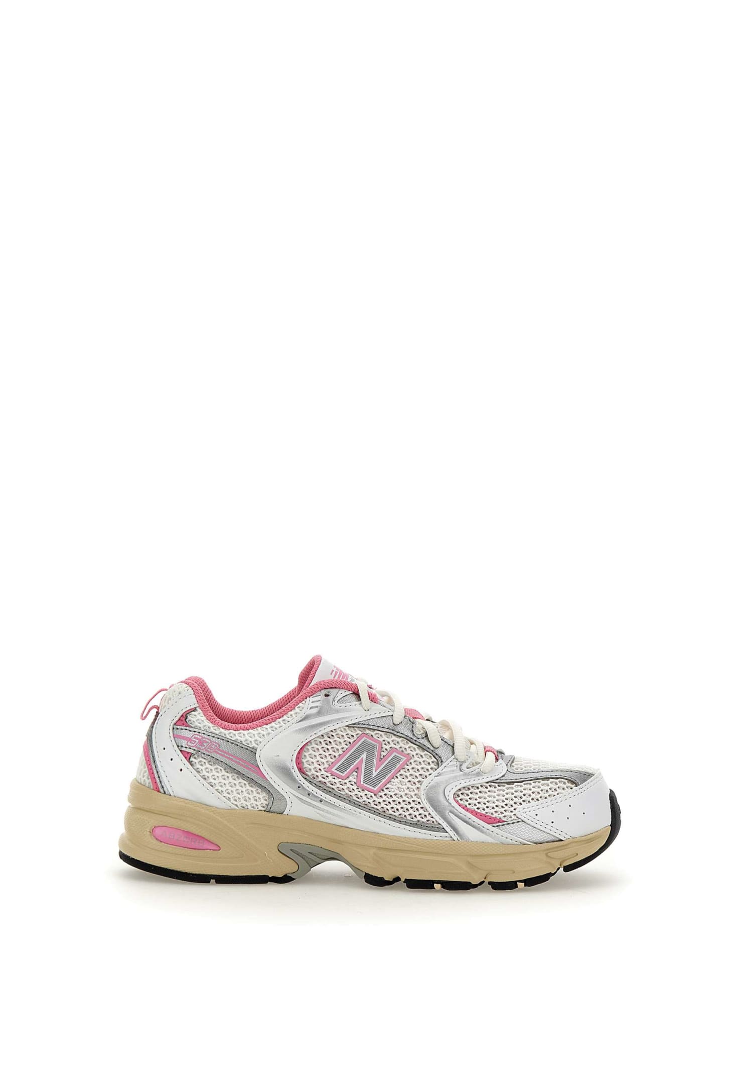Shop New Balance Mr530 Sneakers In White-pink