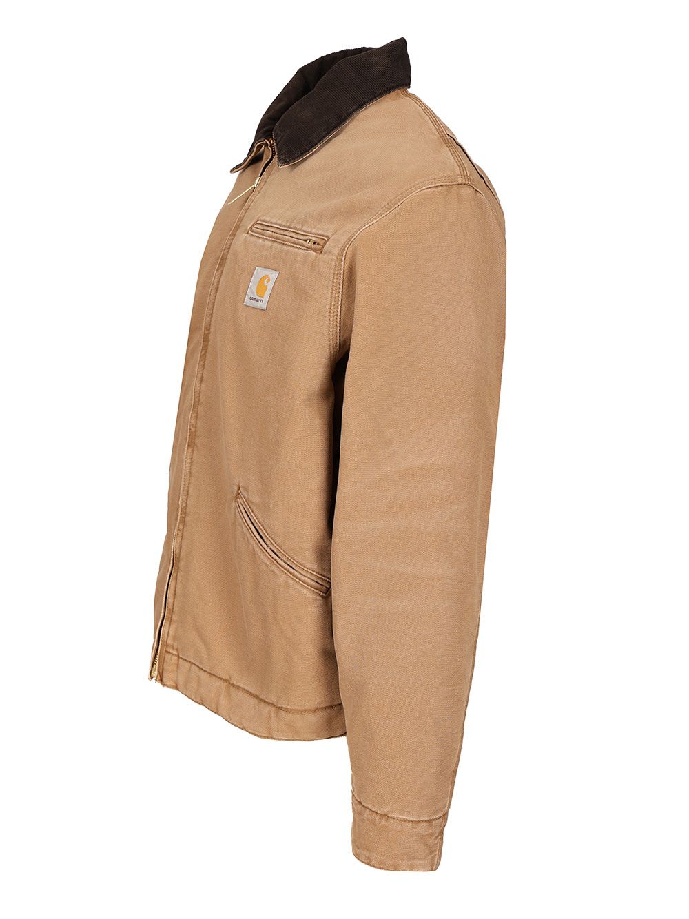 Carhartt Og Detroit Corduroy-collar Jacket In Brown