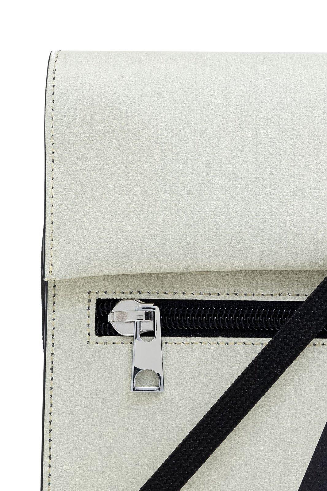 MARNI LOGO-PRINTED COLOUR-BLOCK SHOULDER BAG