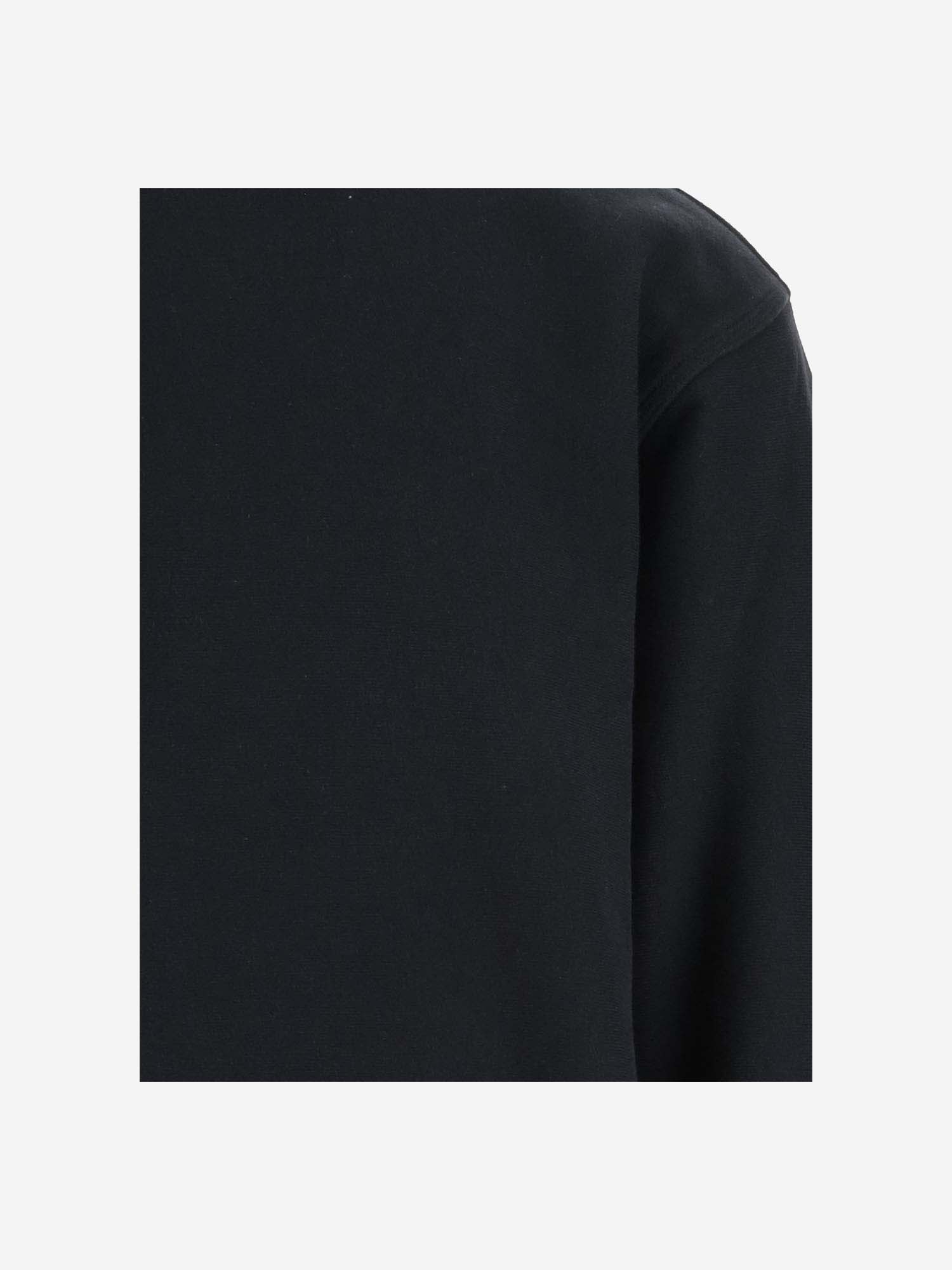 Shop Burberry Cotton Sweatshirt With Logo In Black