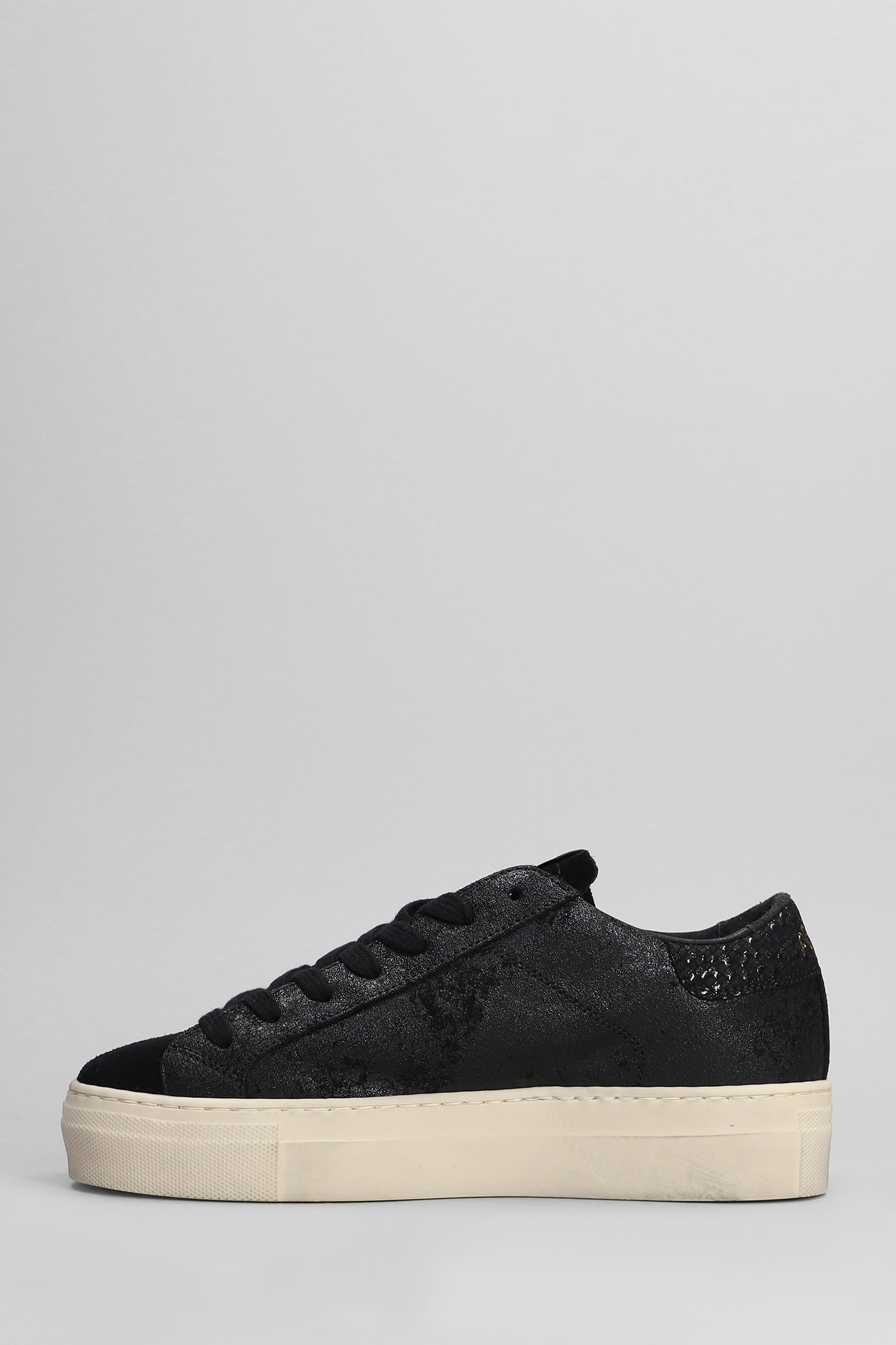 Shop Ama Brand Sneakers In Black Suede And Leather