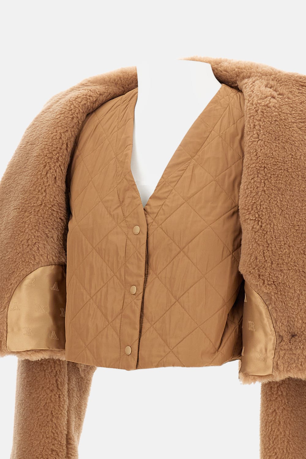 Max Mara Santos Teddy Cropped In Brown