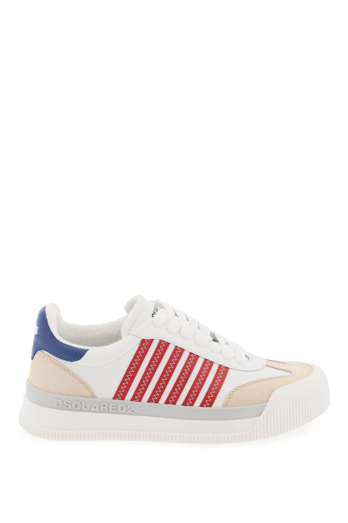 Shop Dsquared2 New Jersey Sneakers In White Red Blue (white)