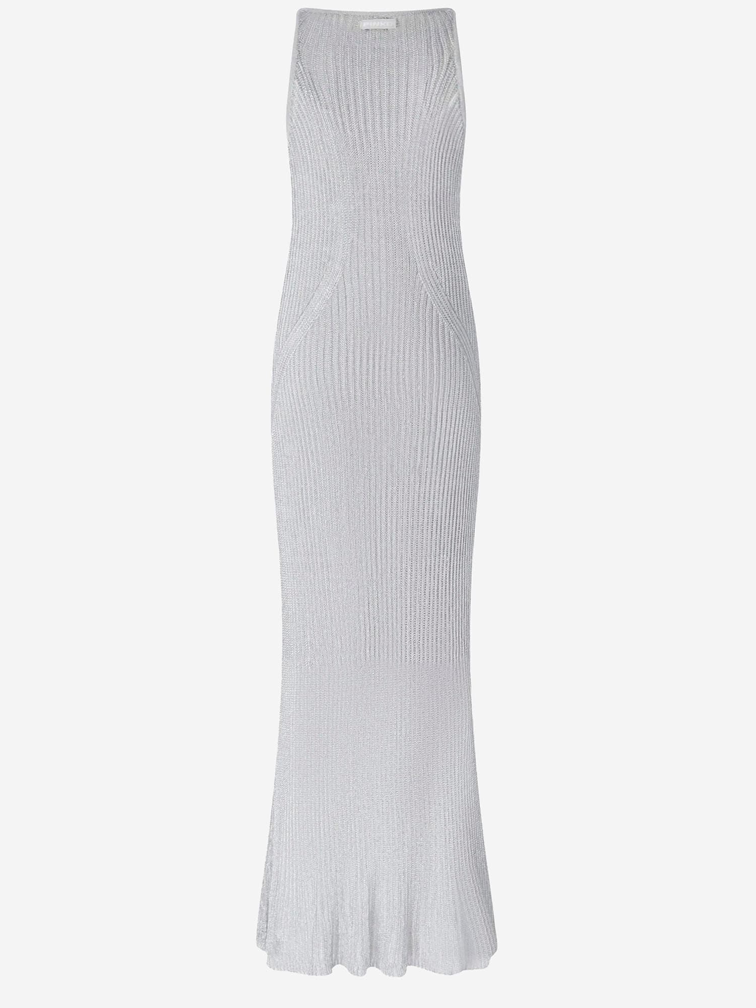 Pinko Nelson Viscose And Metallised Fibre Long Dress