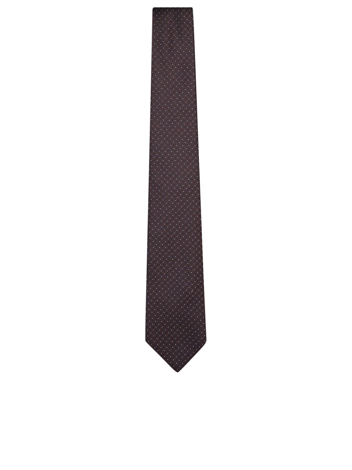 Patterned Brown Tie 8cm