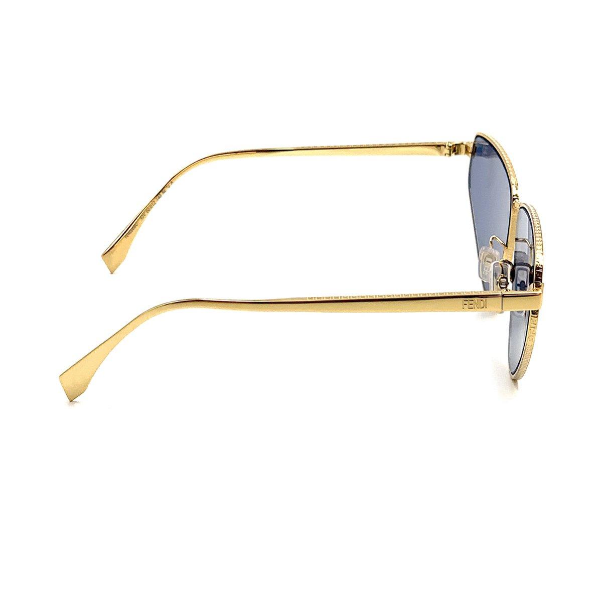 Shop Fendi Triangle Frame Sunglasses Sunglasses In 30v Gold