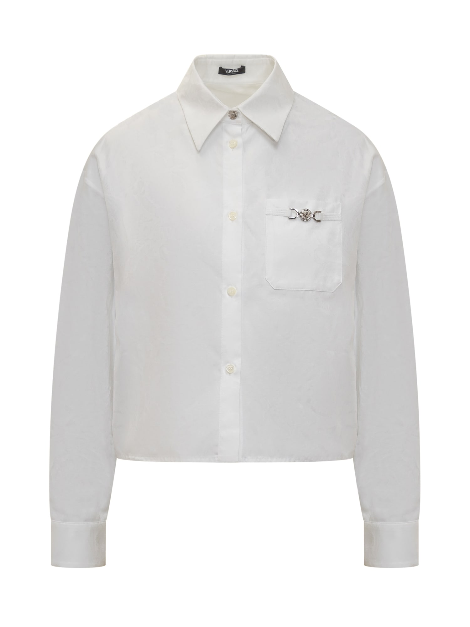 Shop Versace Informal Shirt In Bianco Ottico